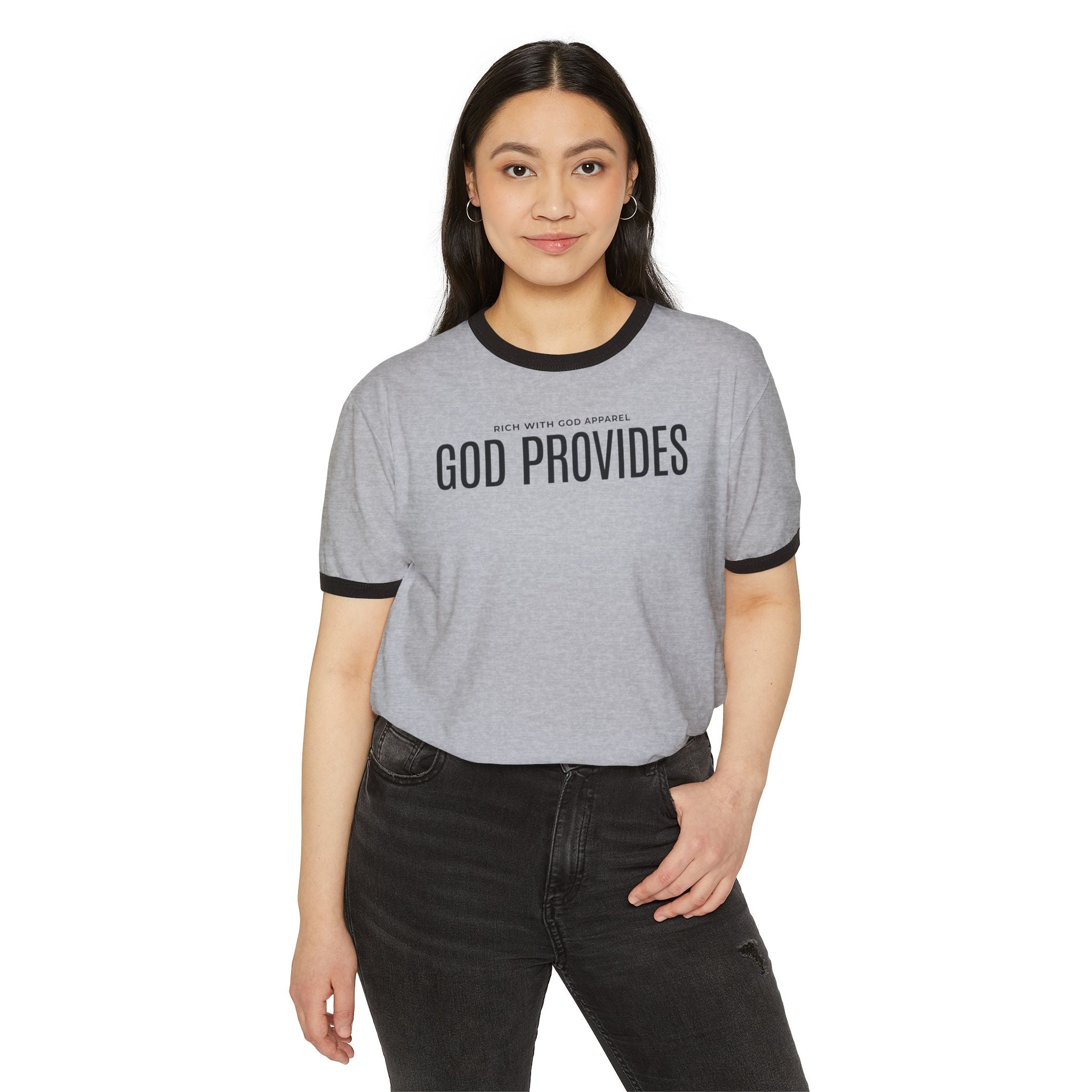 God Provides Unisex Cotton Ringer T-Shirt