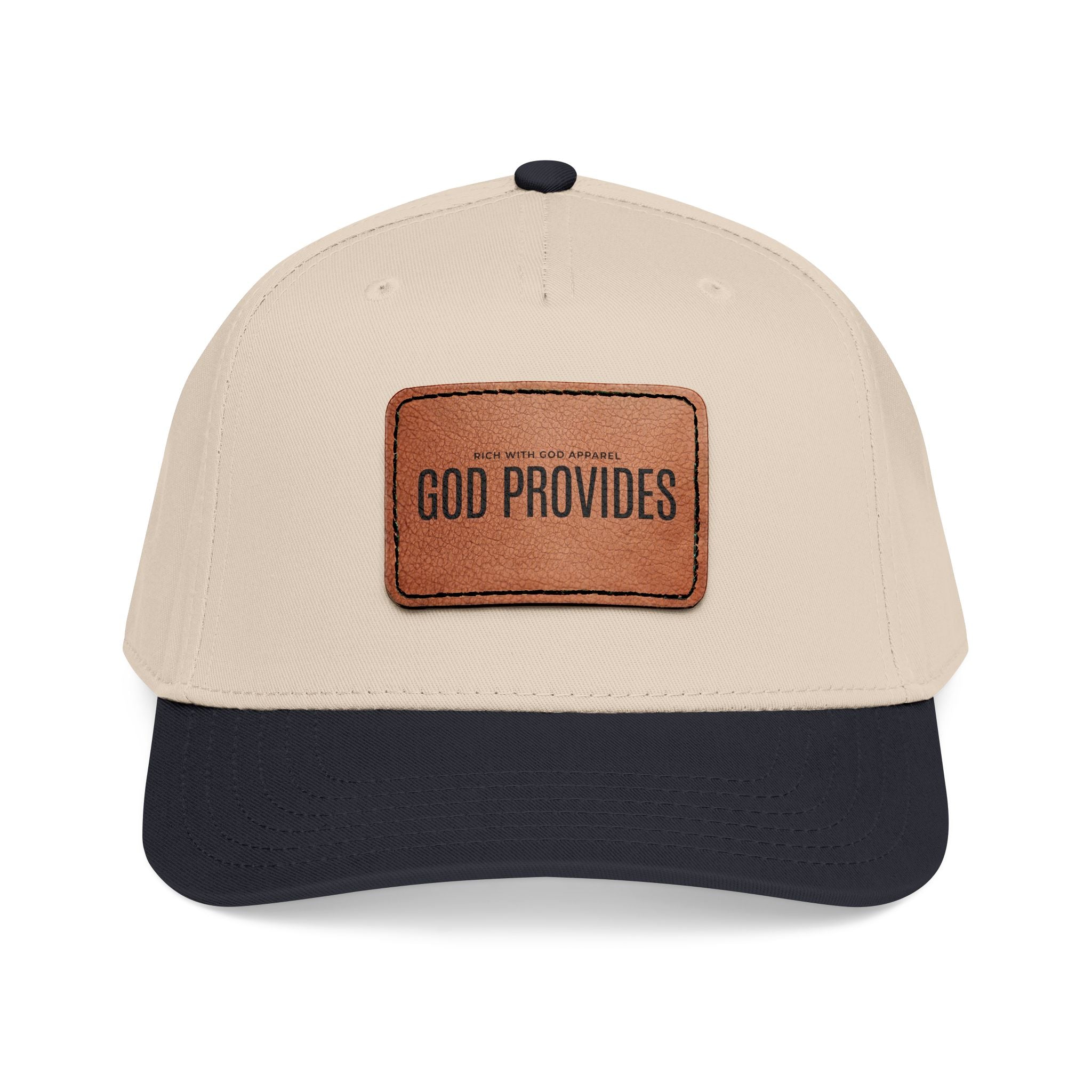 God Provides Leather Patch Baseball Cap
