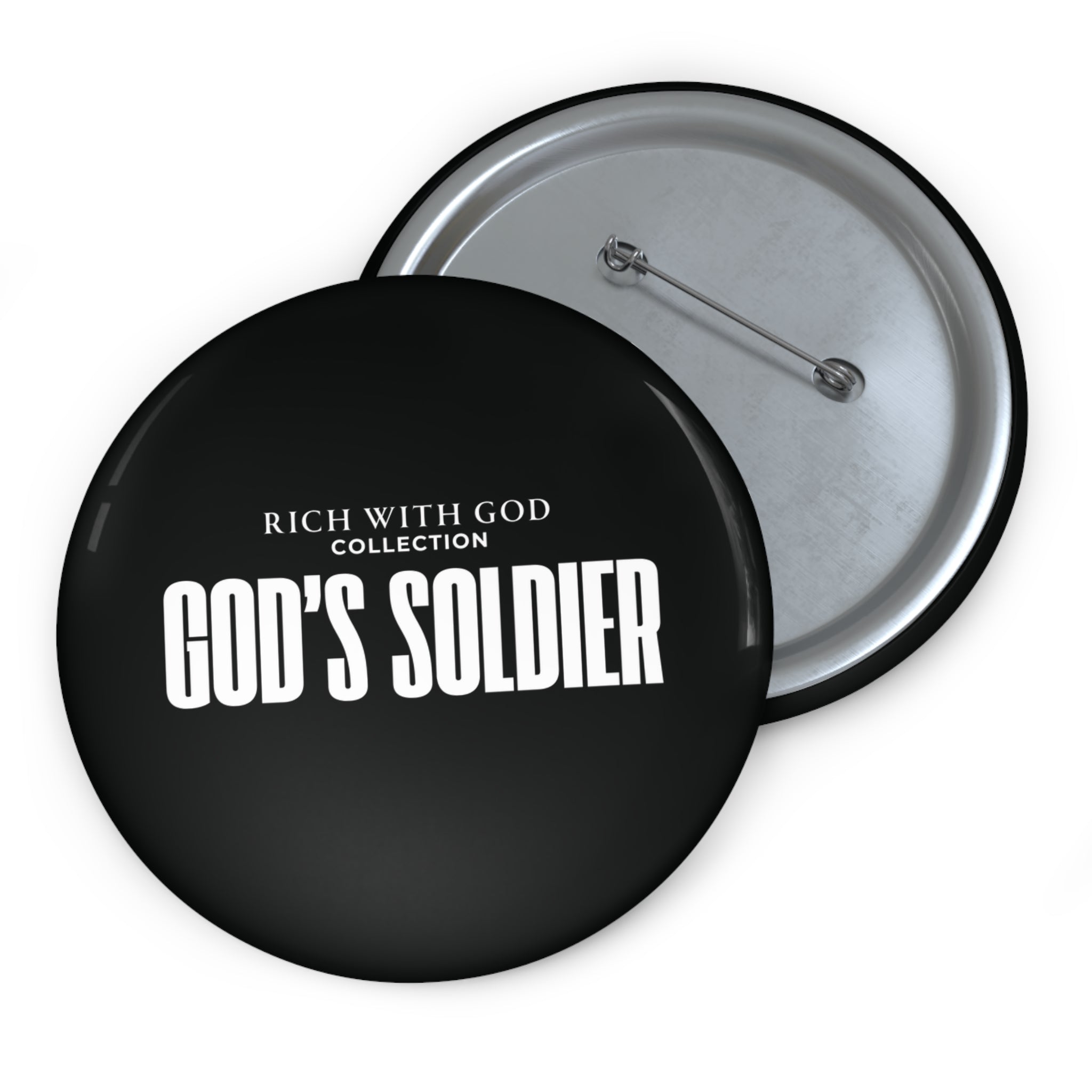 "God's Soldier" Pin Button