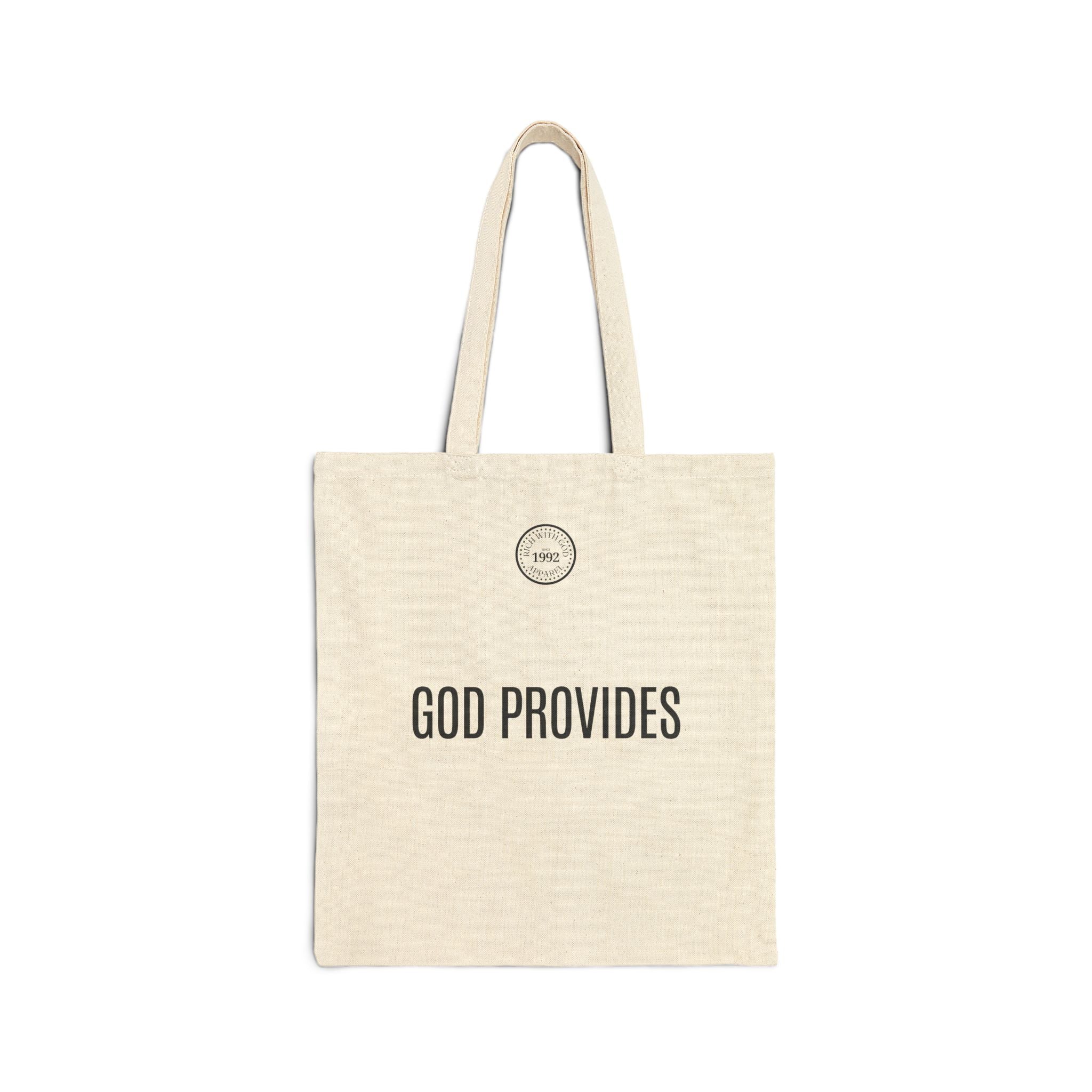 RWG - Rich With God Beige Cotton Canvas Tote Bag