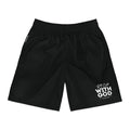 "Rich With God" Graphic Jogger Shorts (Black)