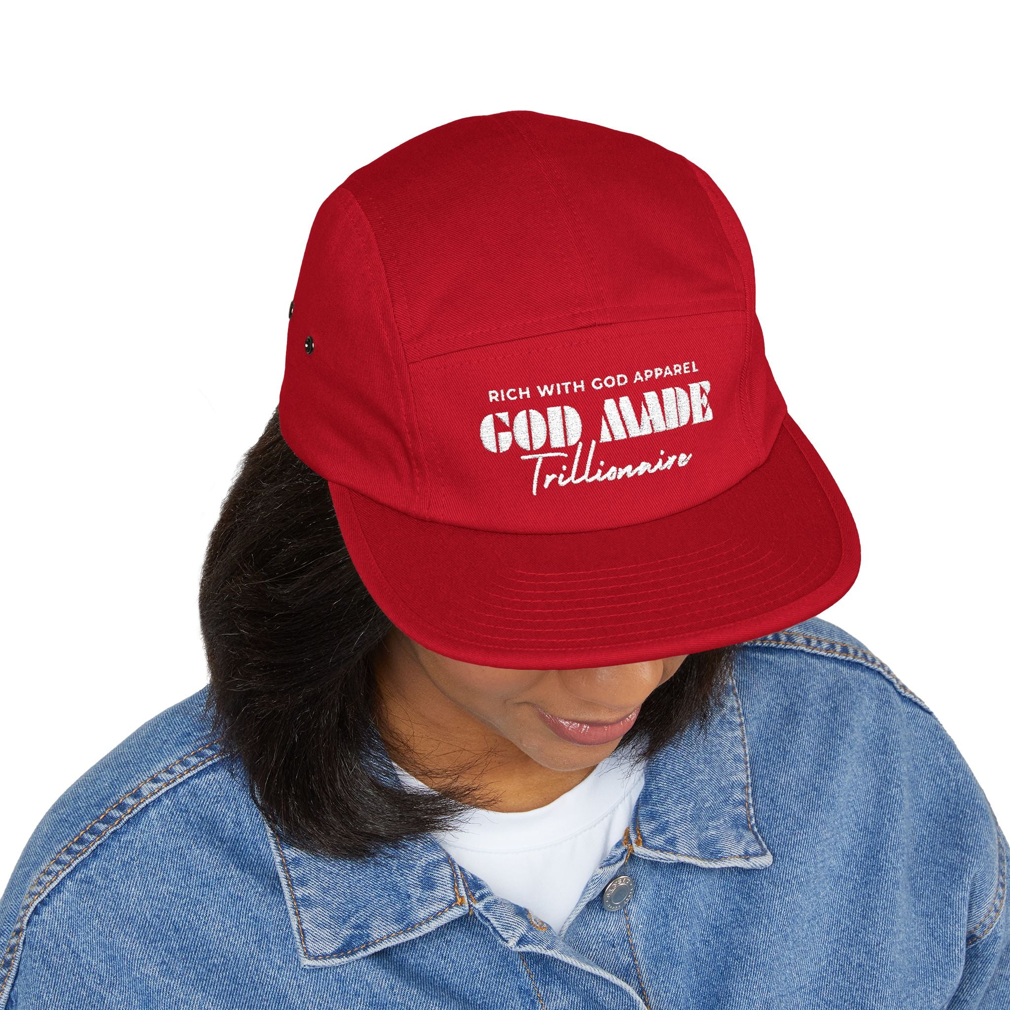 God Made Trillionaire 5 Panel Cap (Embroidery)
