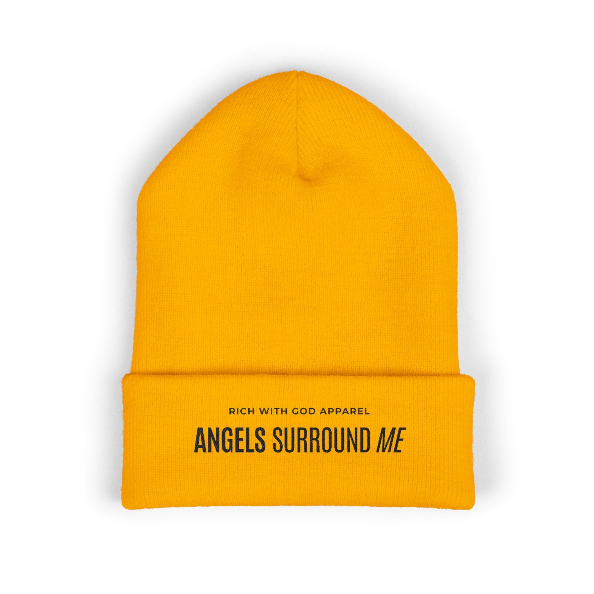 Angels Surround Me Embroidered Cuffed Beanie