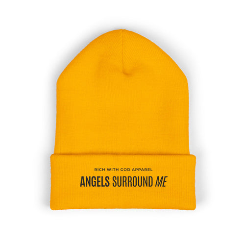 Angels Surround Me Embroidered Cuffed Beanie