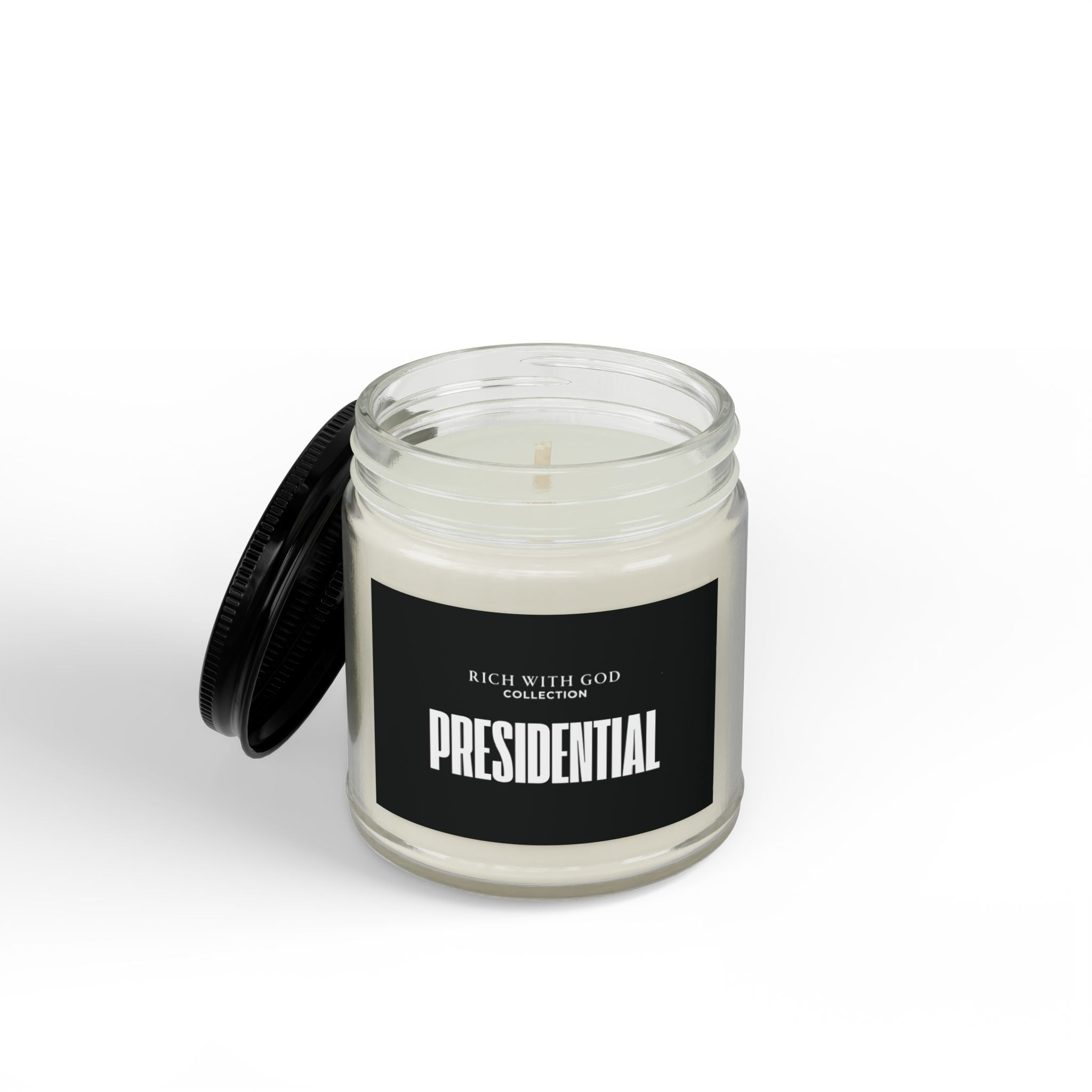 Presidential Scented Soy Candles with Black Lid, (4 and 9oz)