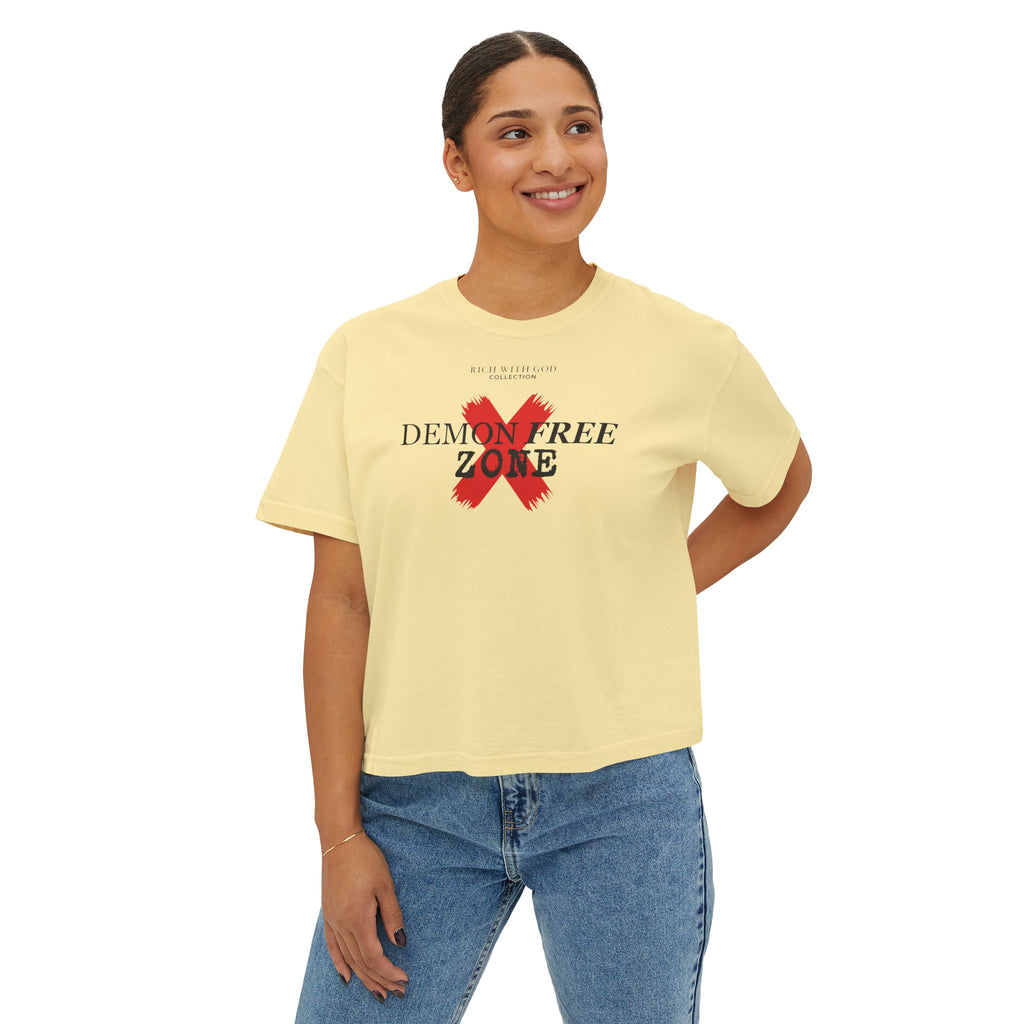 Demon Free Zone Women's Boxy Tee