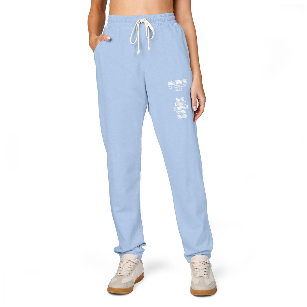Rich With God Matthew 6:33 Graphic Fleece Sweatpants