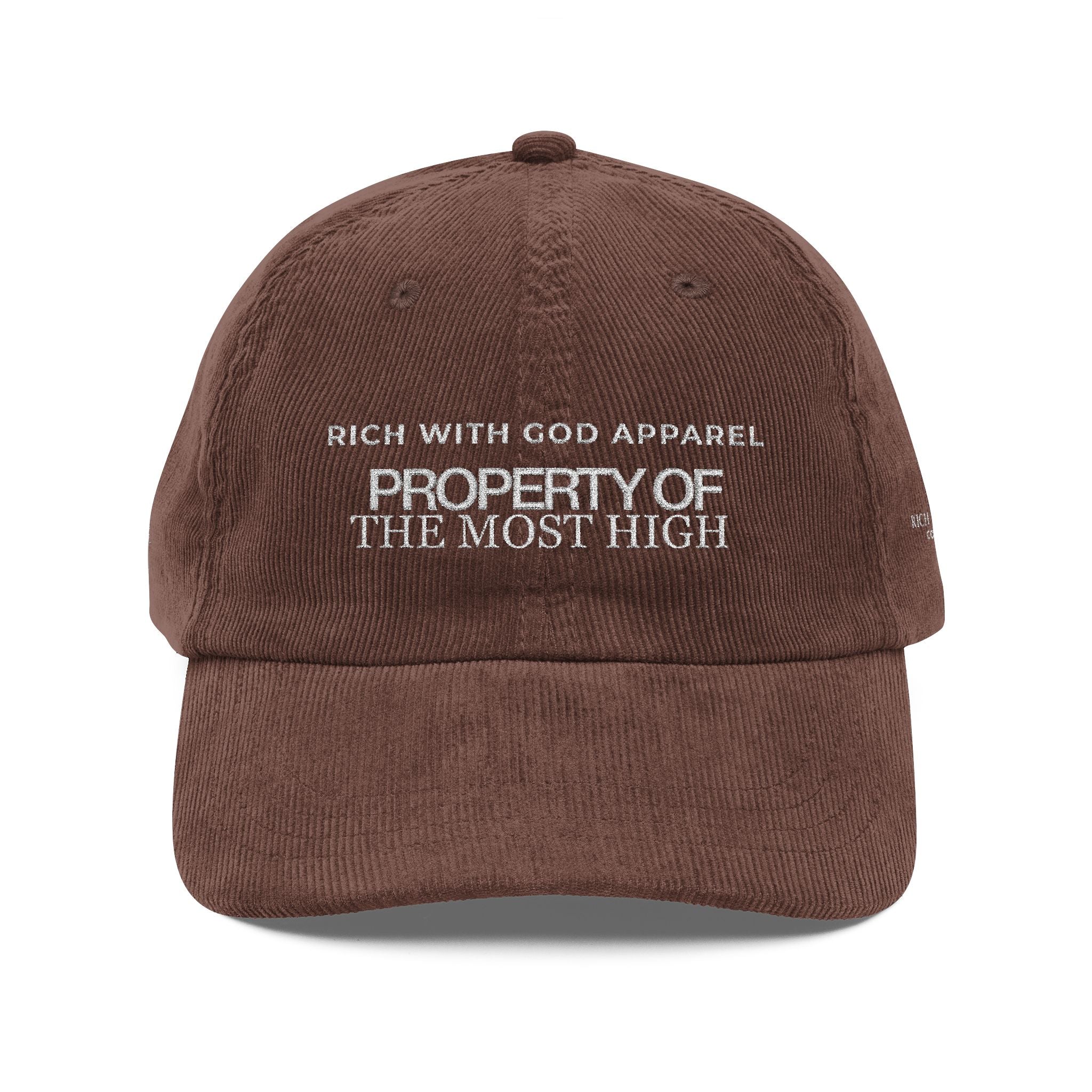 Property of the Most High Vintage Corduroy Cap (Embroidery)