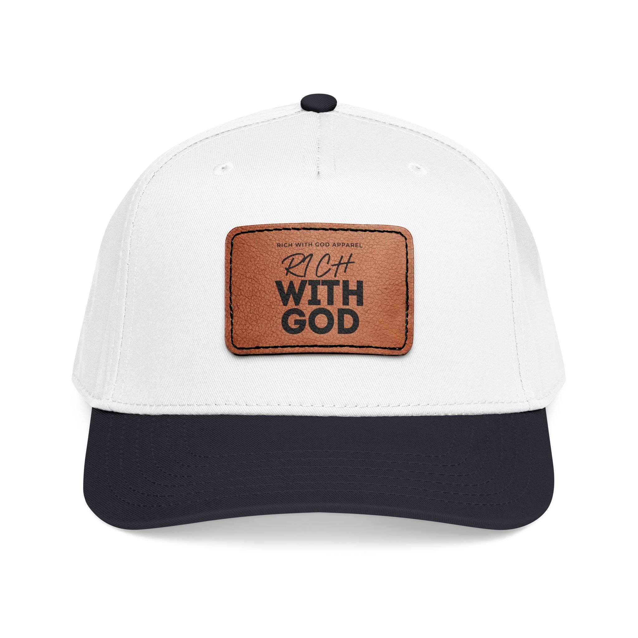 Rich With God Leather Patch Baseball Cap