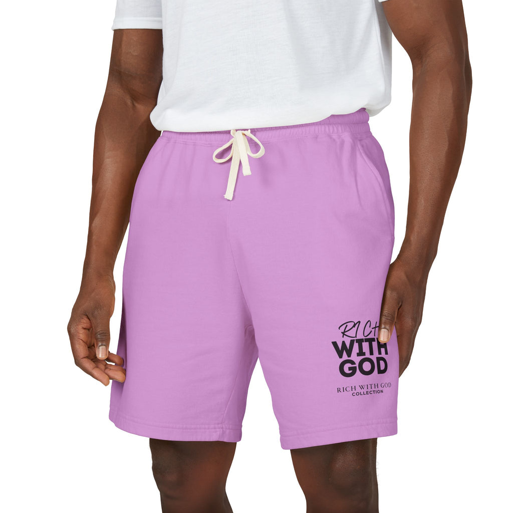Rich With God Unisex Garment-Dyed Lightweight Fleece Sweat Shorts