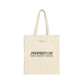 Property of the Most High Beige Cotton Canvas Tote Bag