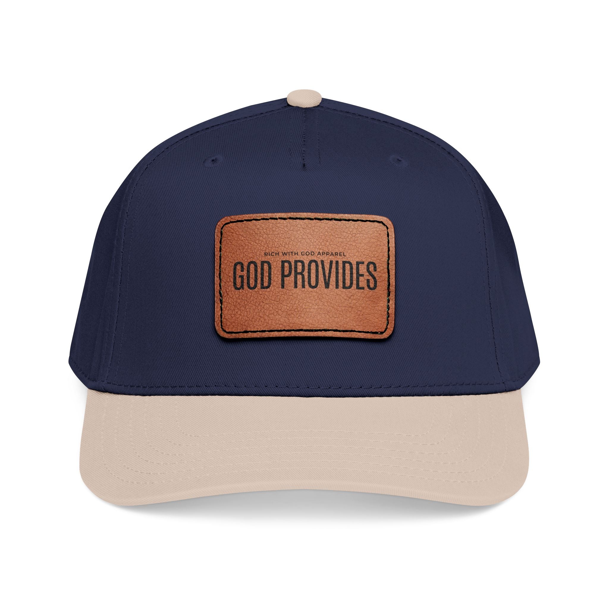 God Provides Leather Patch Baseball Cap