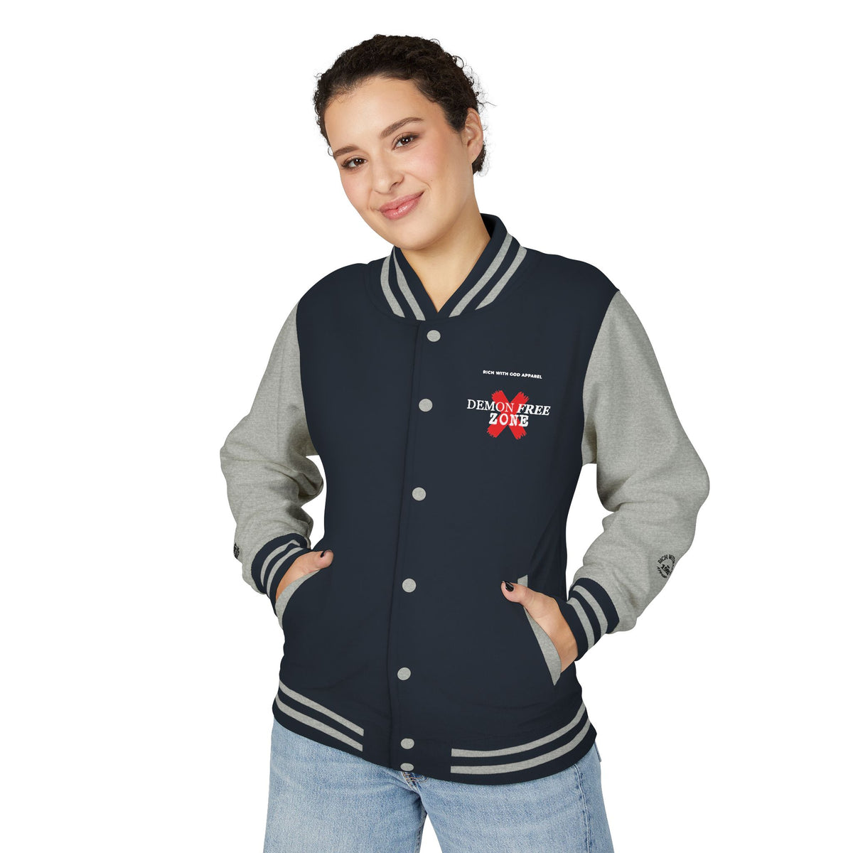Demon Free Zone Varsity Letterman Jacket