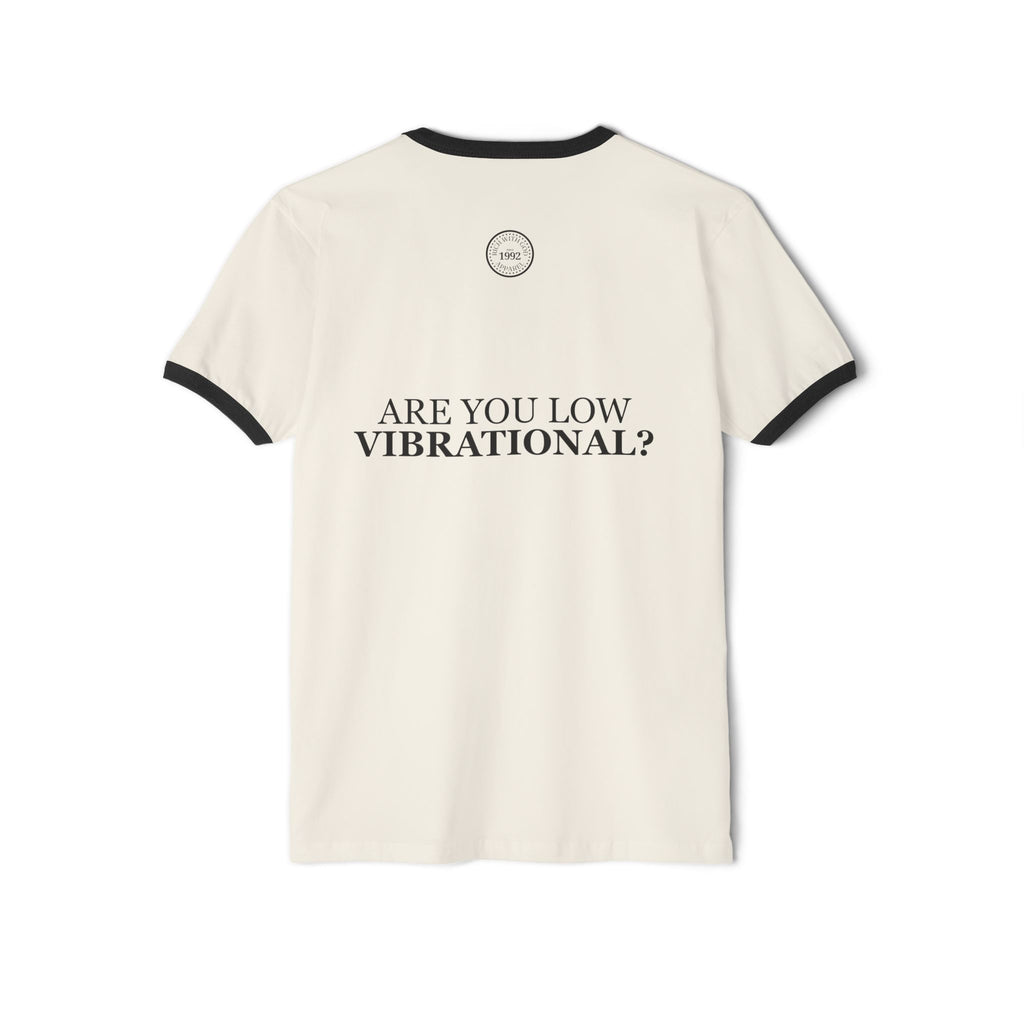 Gossip is a Low Vibrational Activity Unisex Cotton Ringer T-Shirt