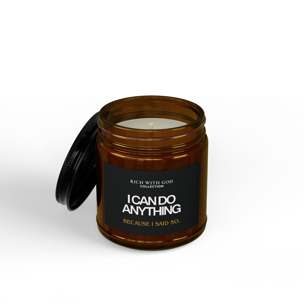 I Can Do Anything Scented Soy Candles with Black Lid, (4 and 9oz)