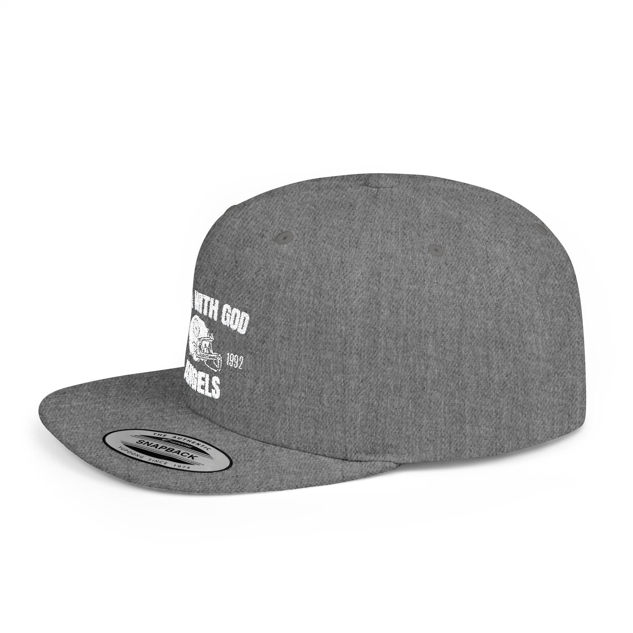 Rich With God Angels Flat Bill Snapback
