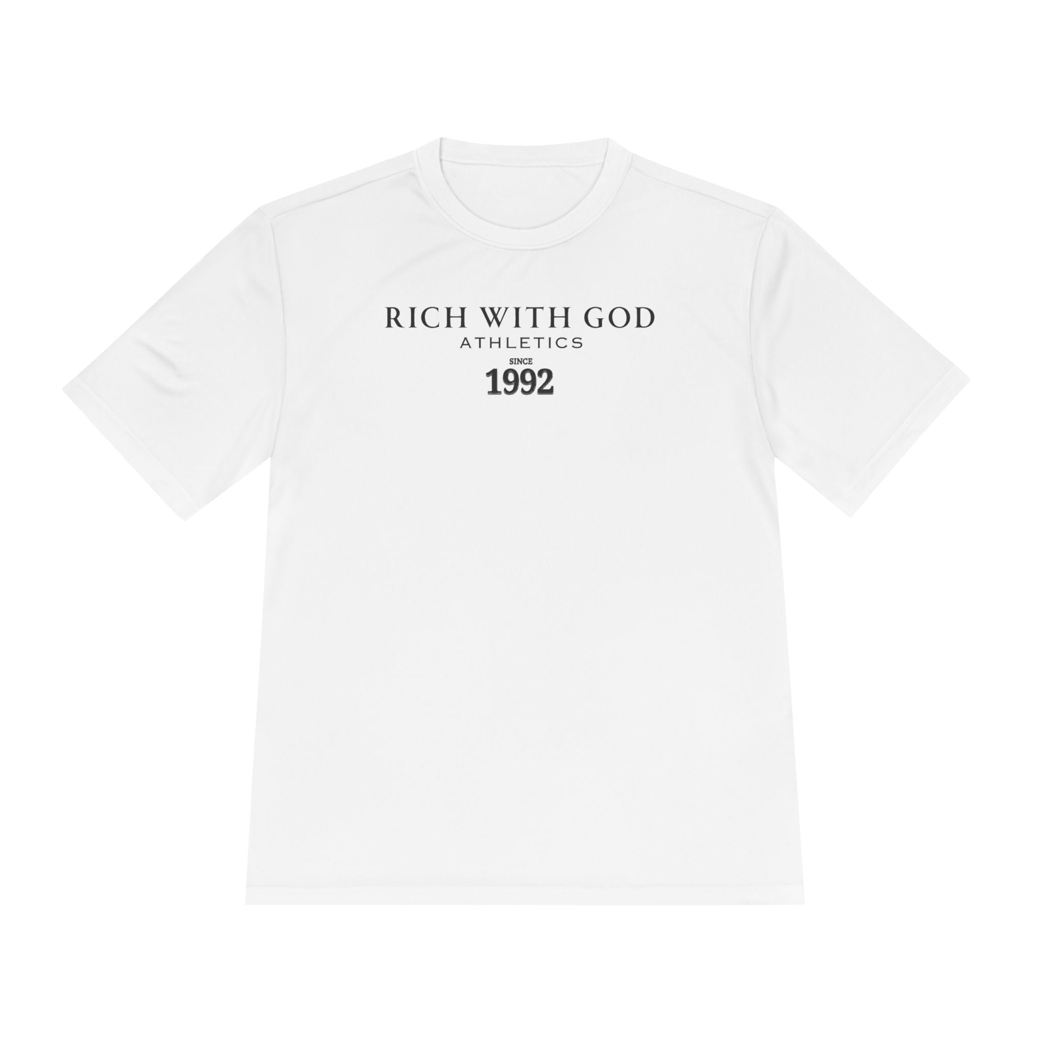Rich With God Athletics Unisex Moisture Wicking Tee