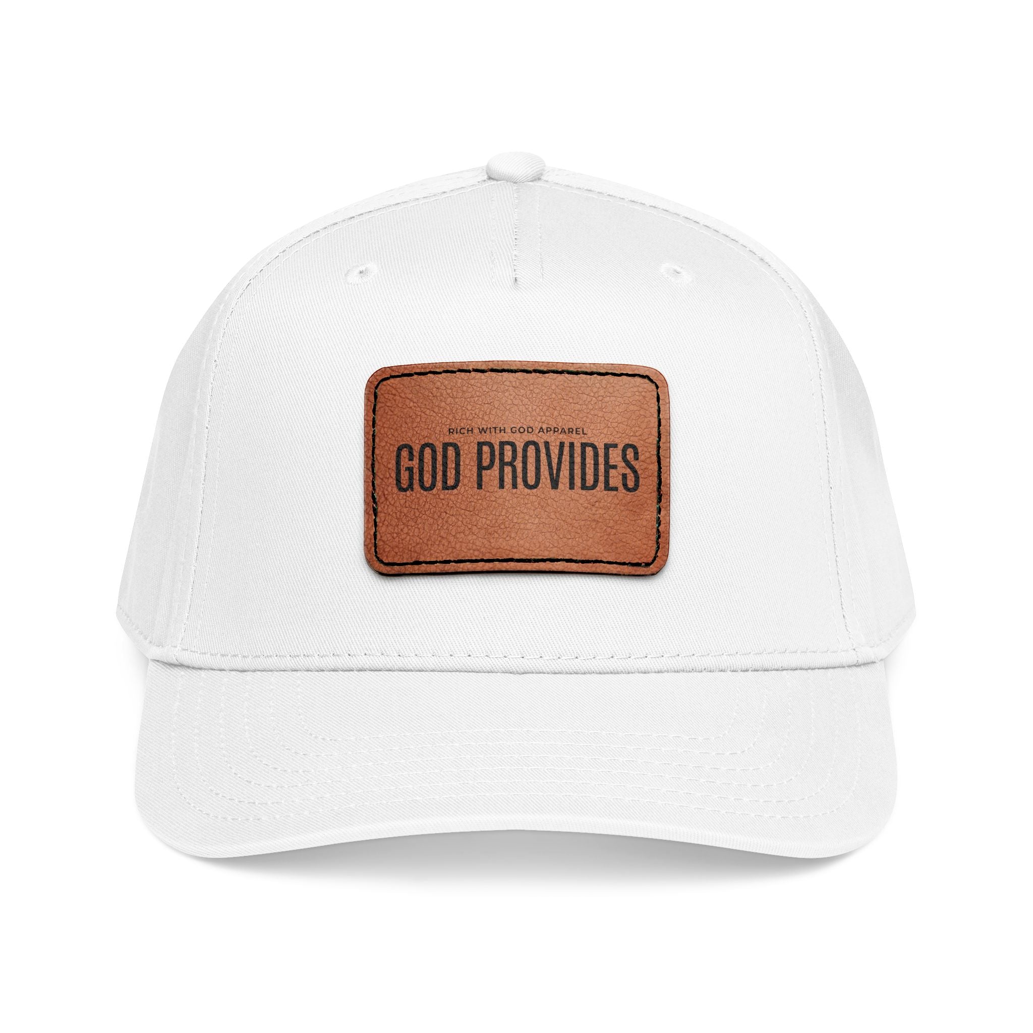 God Provides Leather Patch Baseball Cap