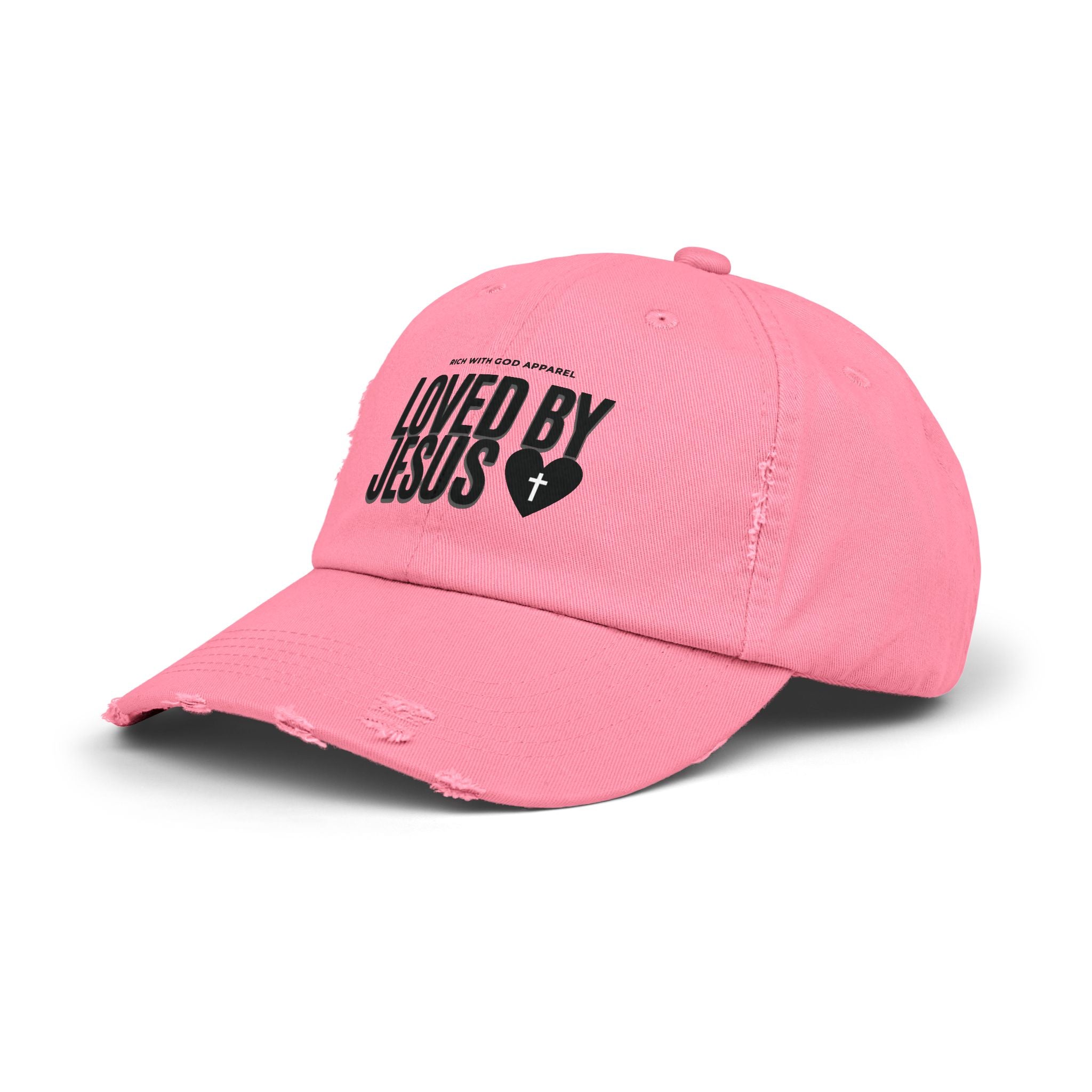 Loved By Jesus Unisex Distressed Cap