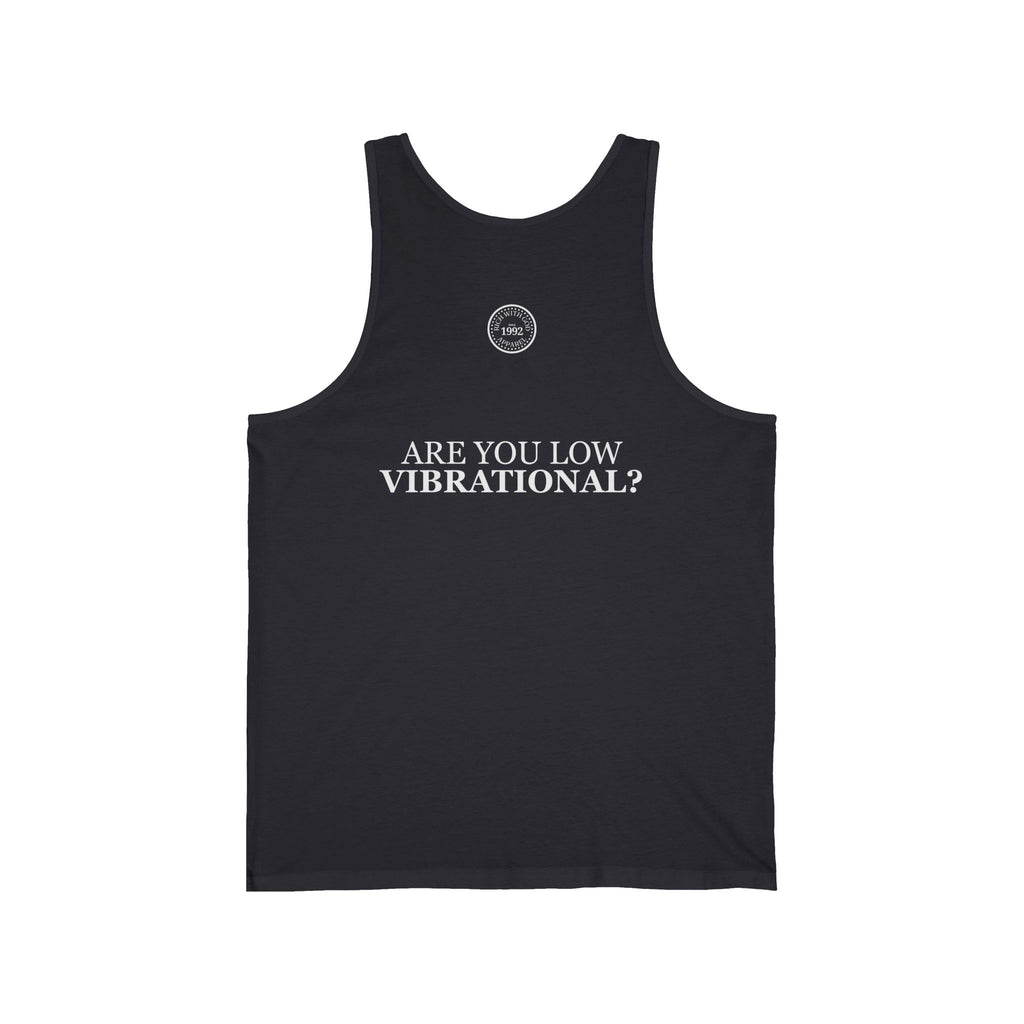 Gossip is a Low Vibrational Activity Unisex Jersey Tank