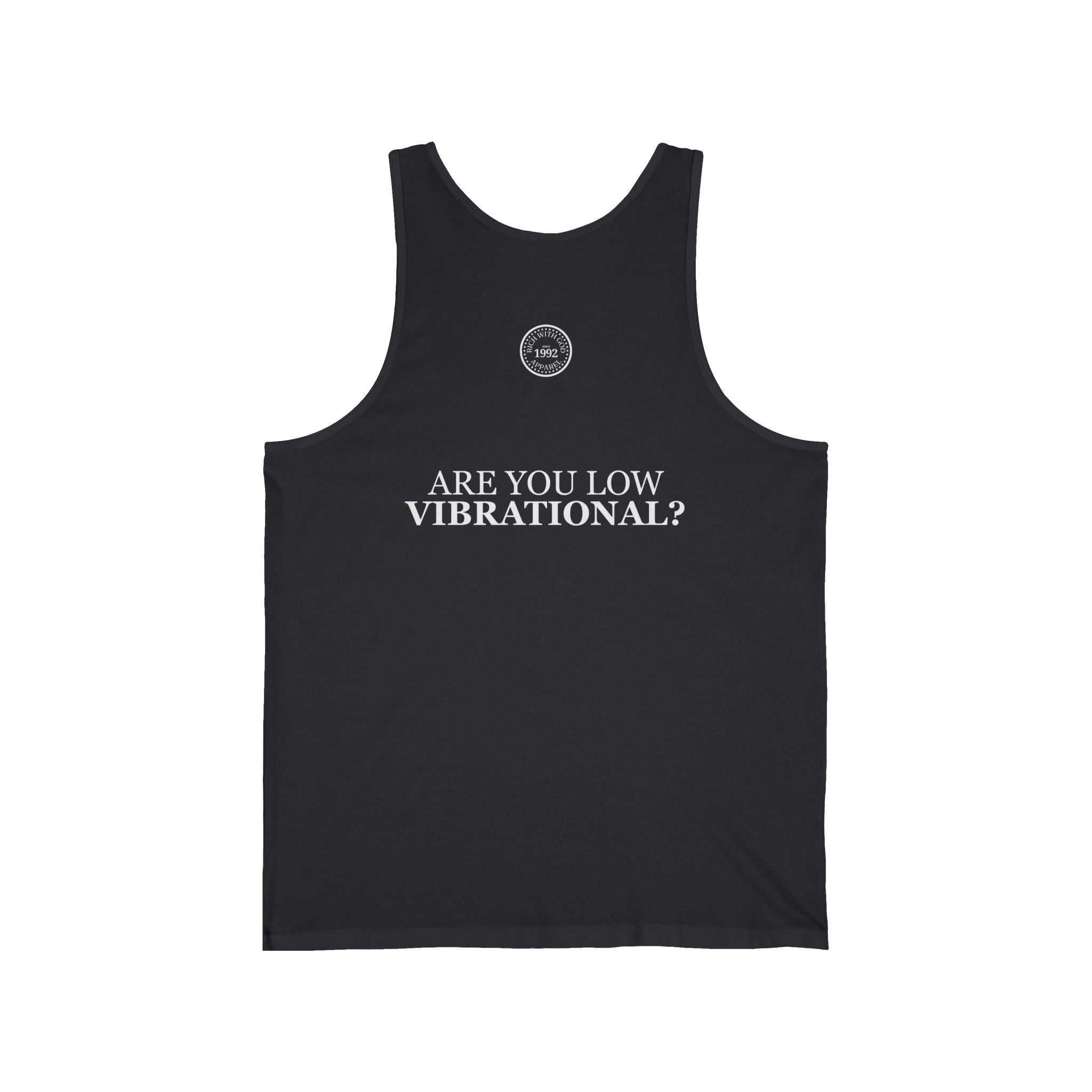 Gossip is a Low Vibrational Activity Unisex Jersey Tank