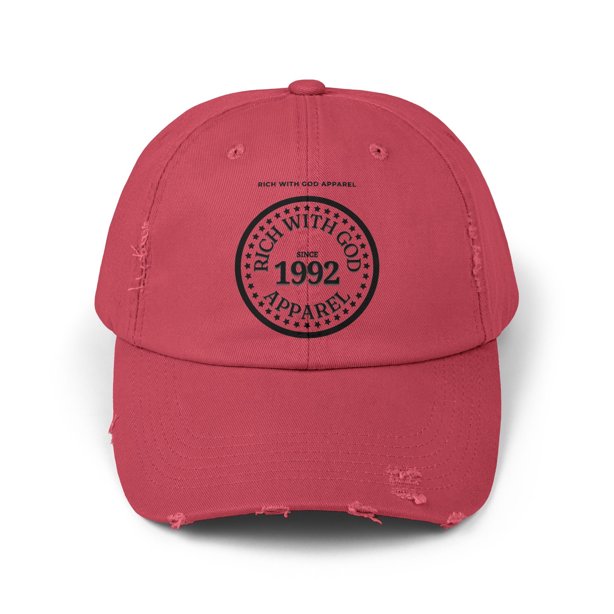 Rich With God Since 1992 Unisex Distressed Cap