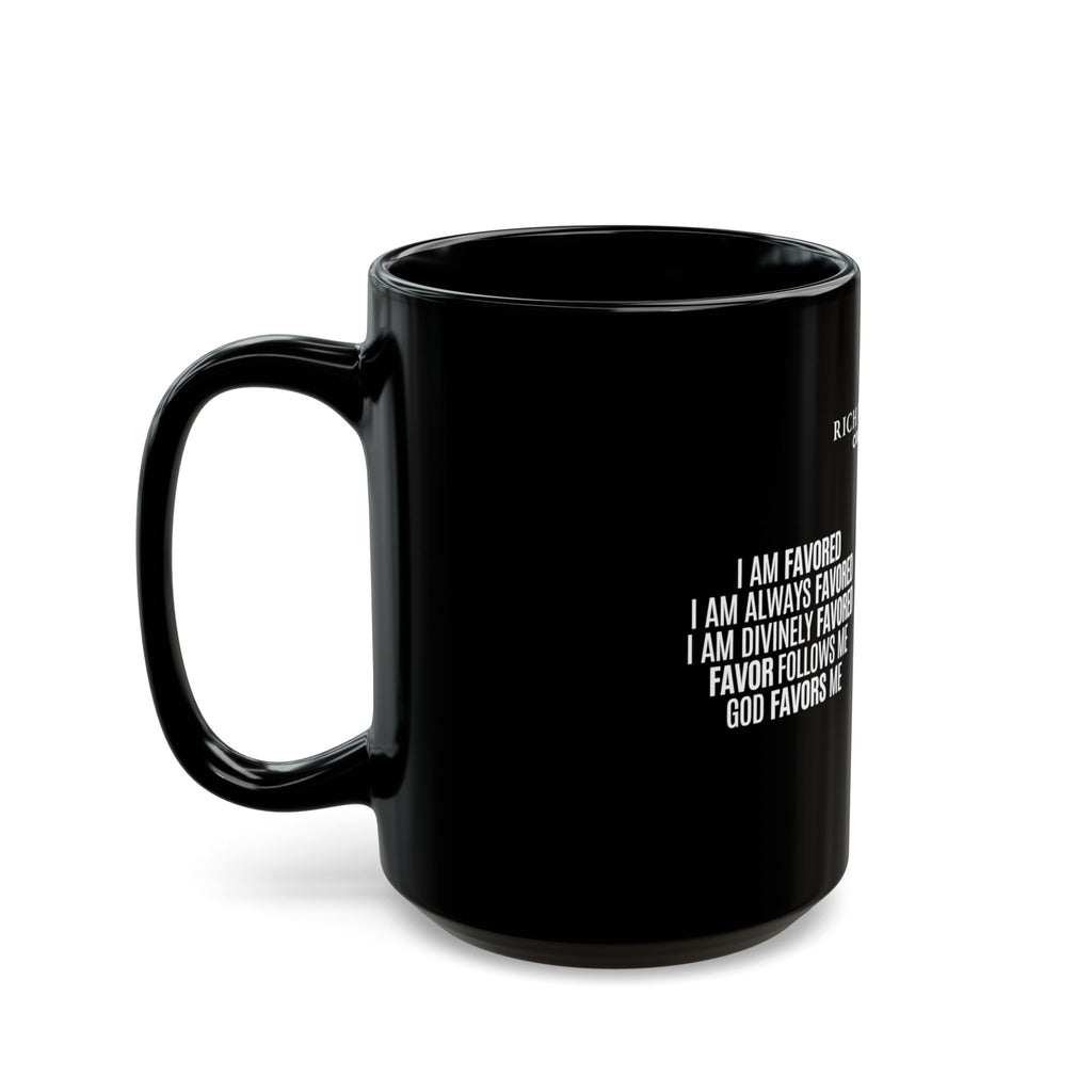 I Am Divinely Favored Black Mug (11oz, 15oz)
