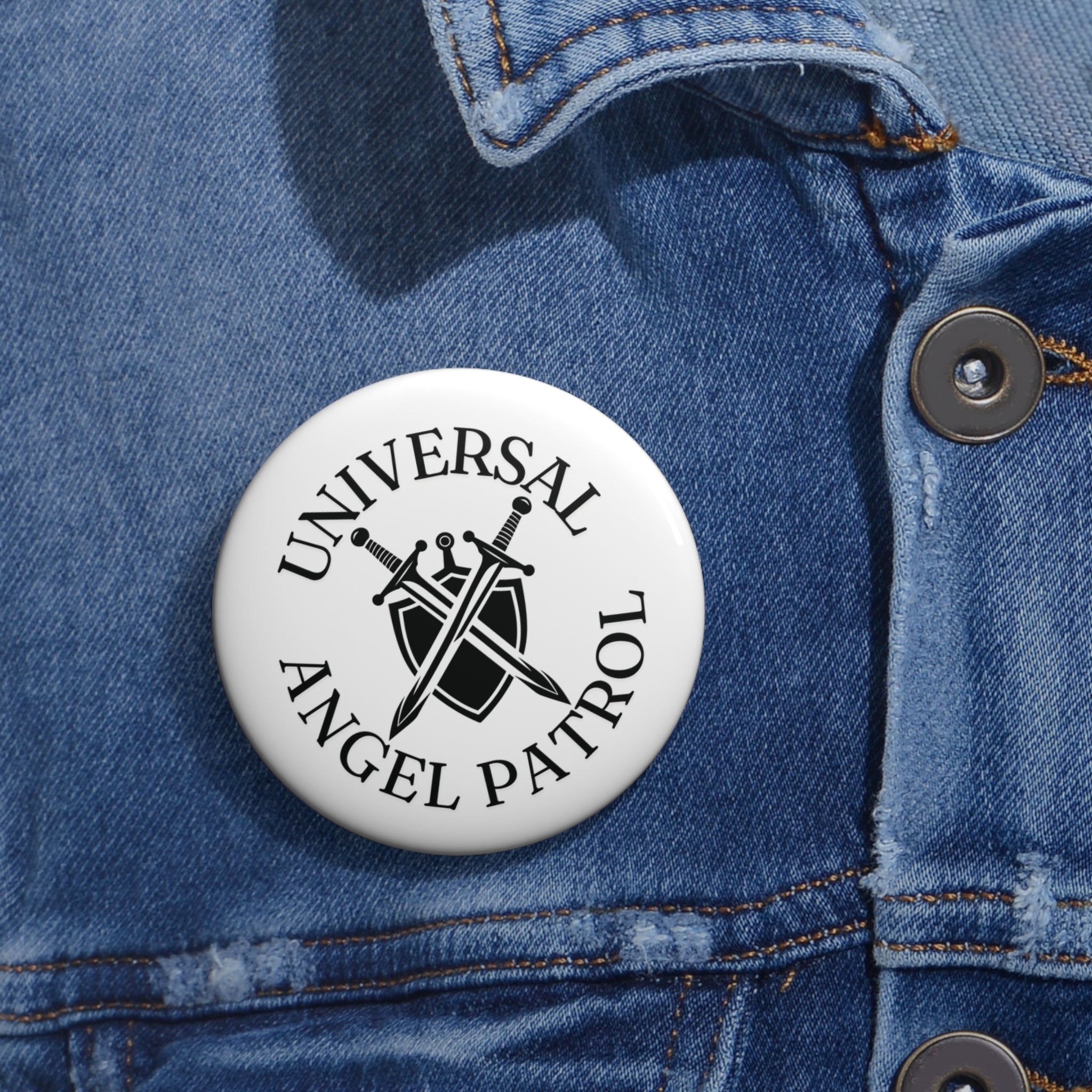"Universal Angel Patrol" Pin Button