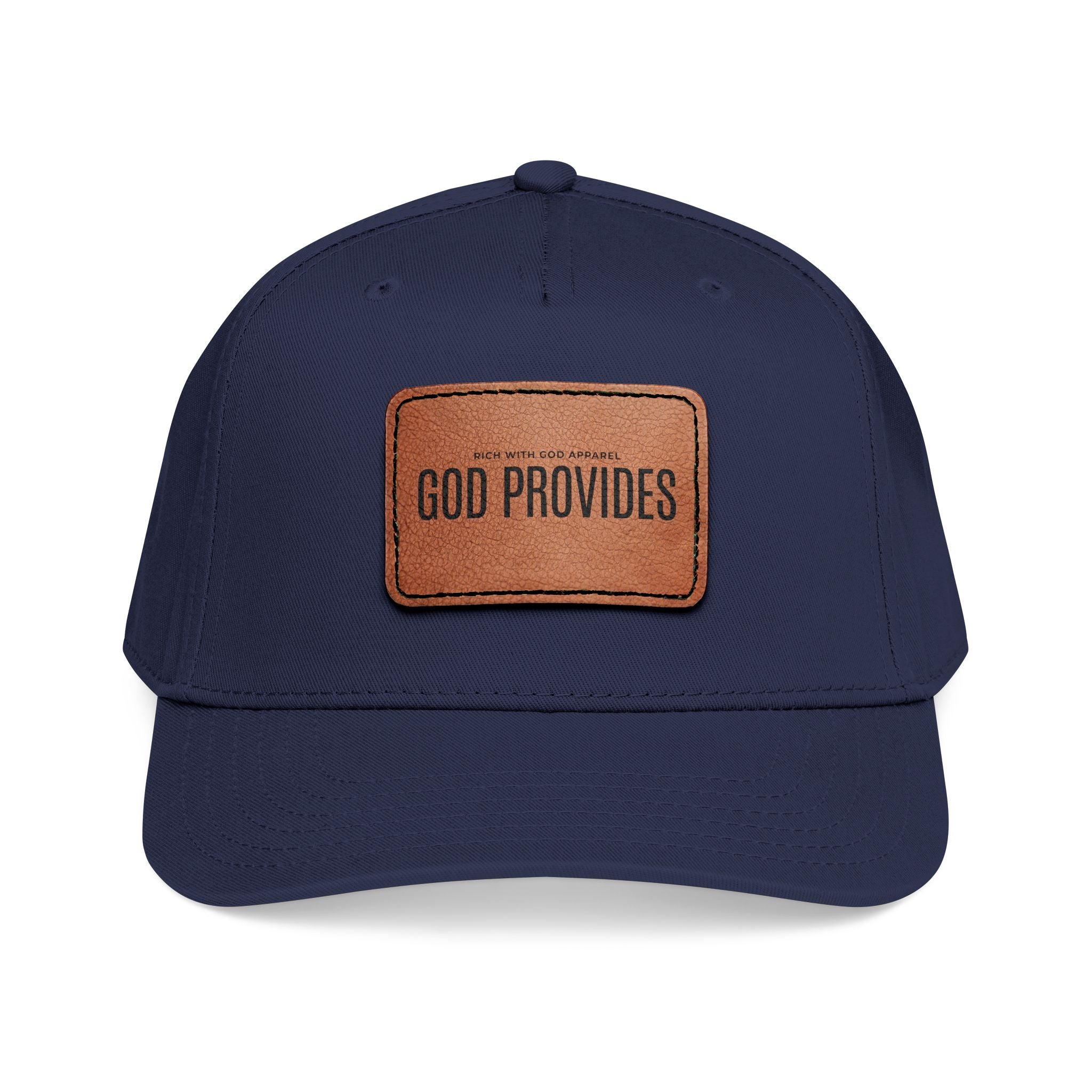 God Provides Leather Patch Baseball Cap