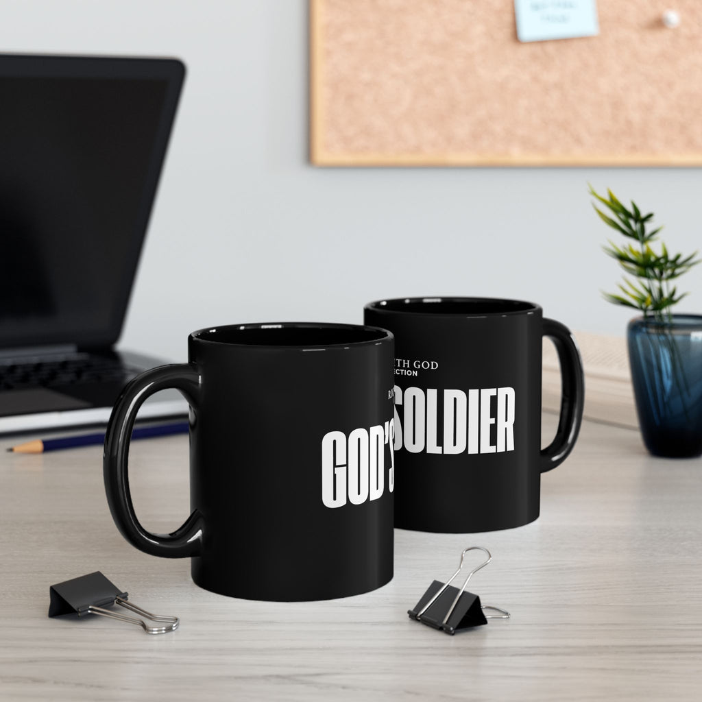 God's Soldier Black Mug (11oz, 15oz)