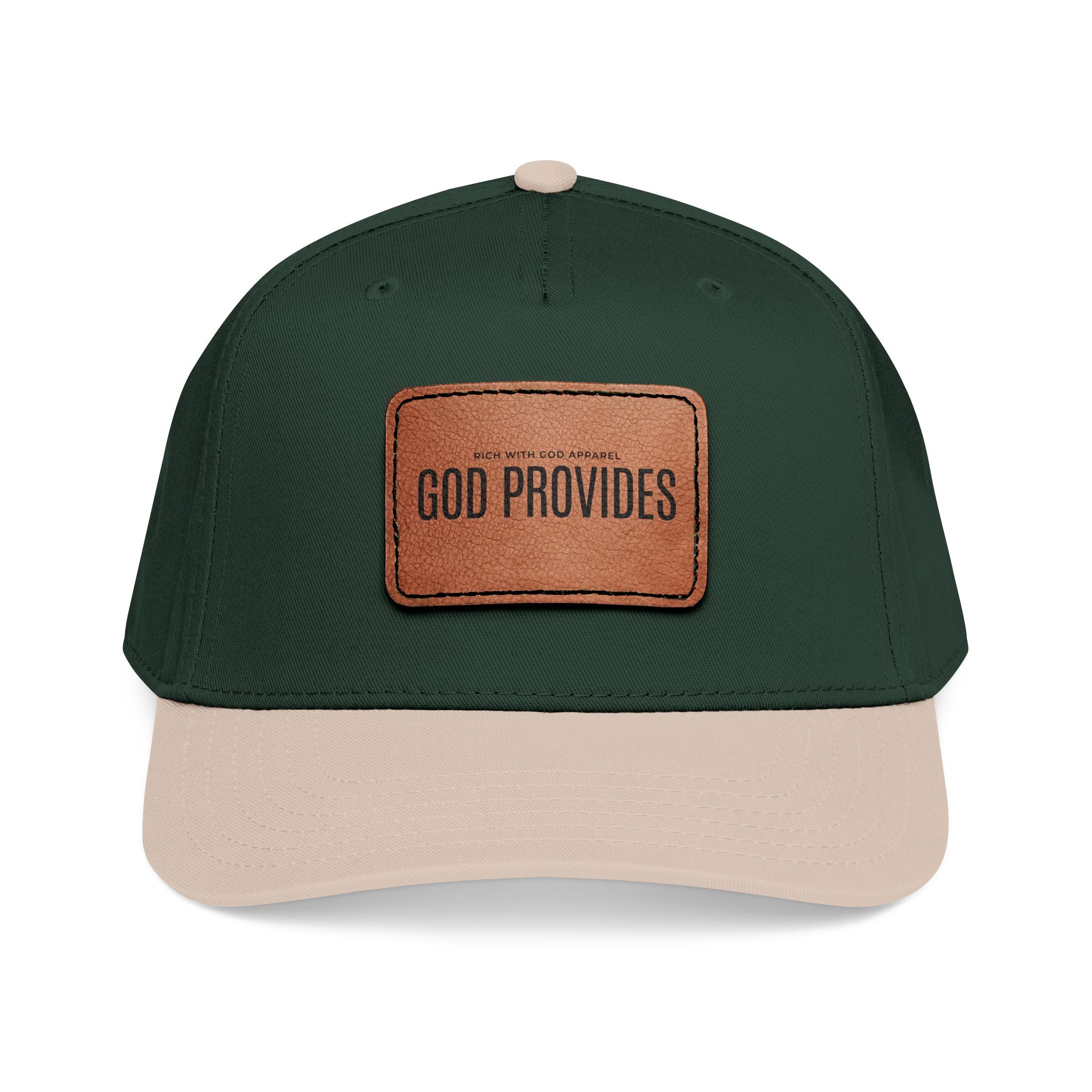 God Provides Leather Patch Baseball Cap