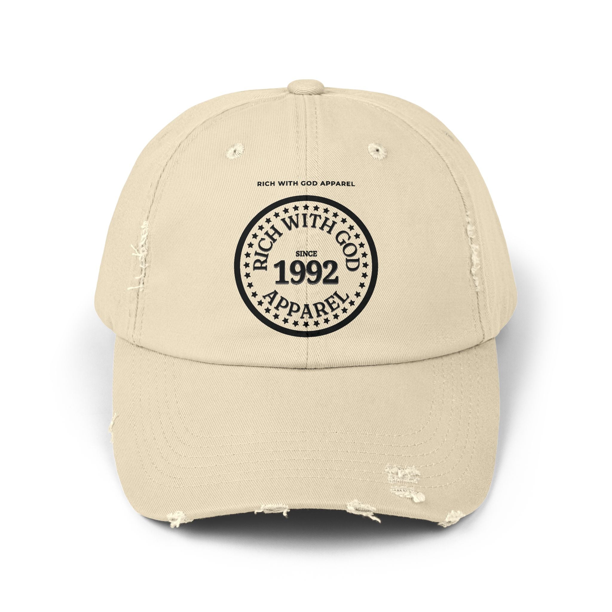 Rich With God Since 1992 Unisex Distressed Cap