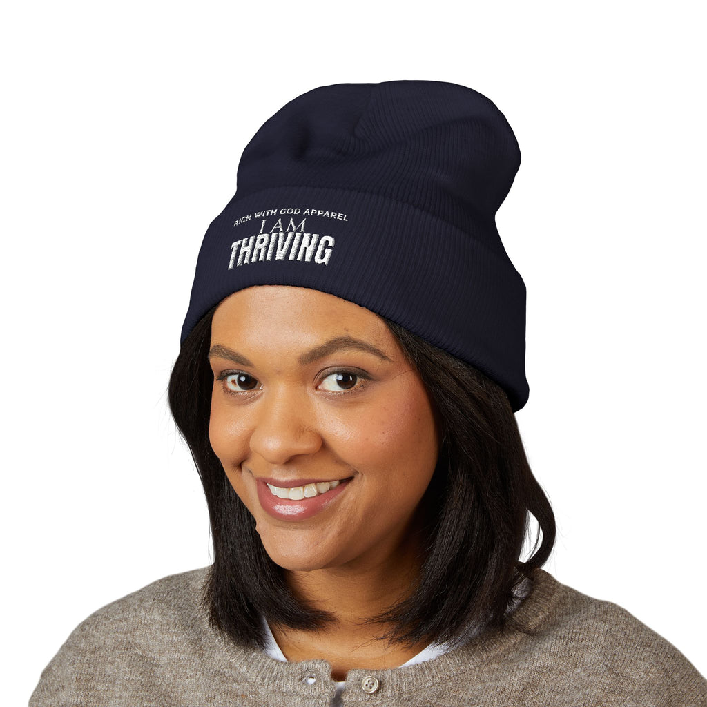 I Am Thriving Embroidered Cuffed Beanie