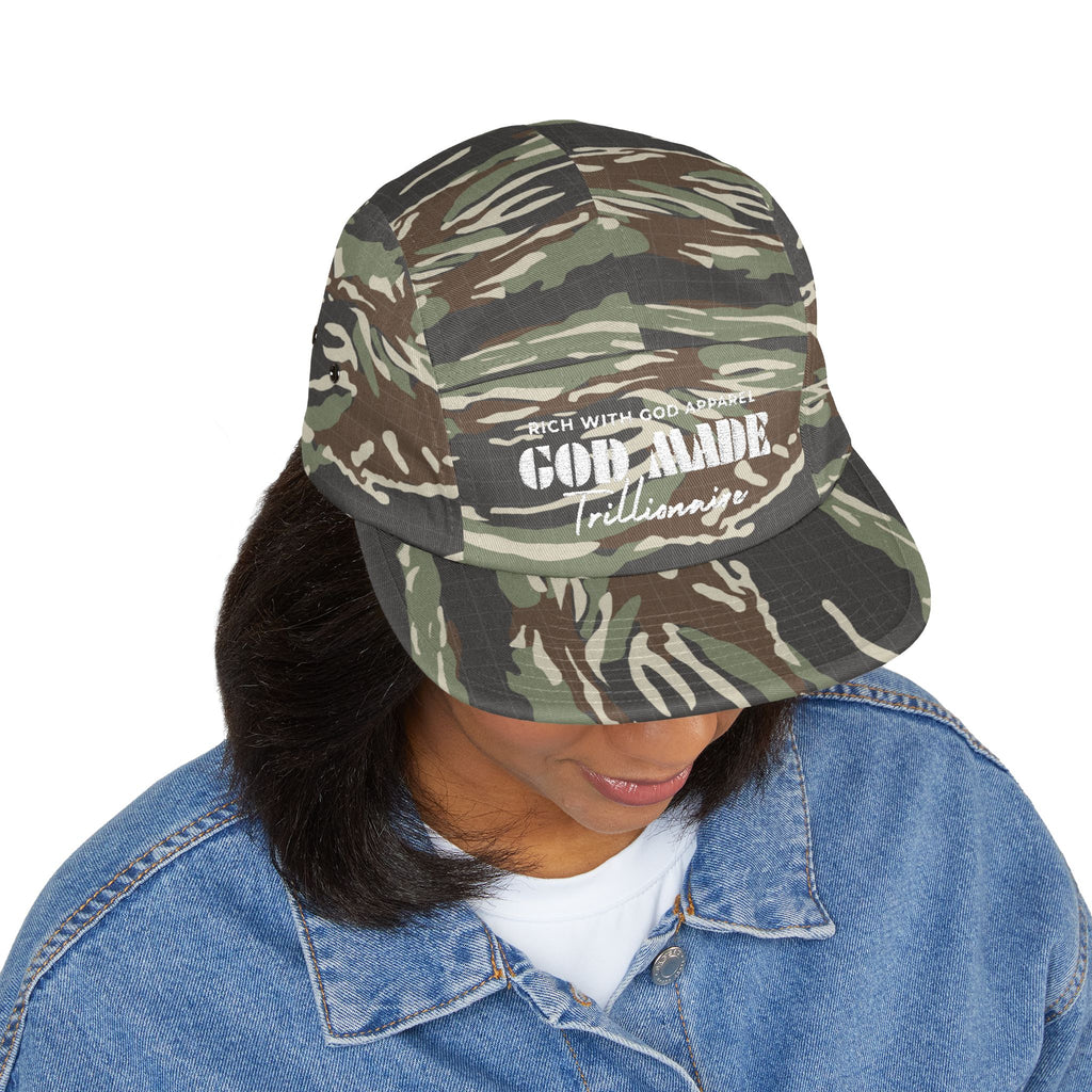 God Made Trillionaire 5 Panel Cap (Embroidery)