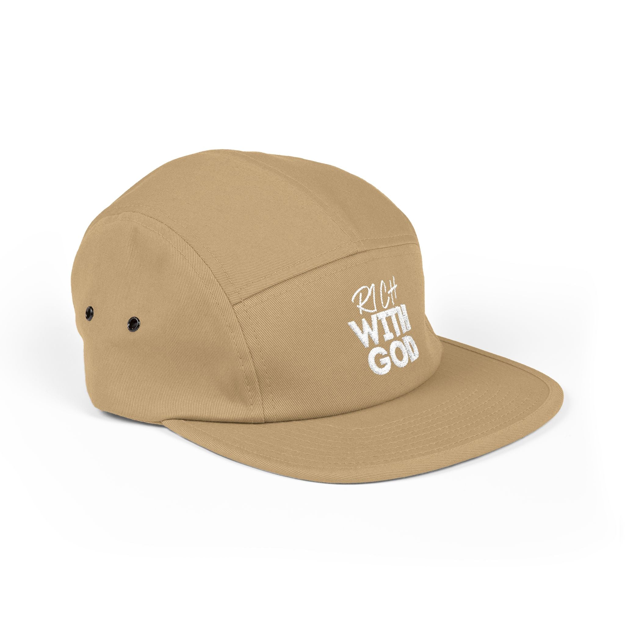 Rich With God 5 Panel Cap (Embroidery)