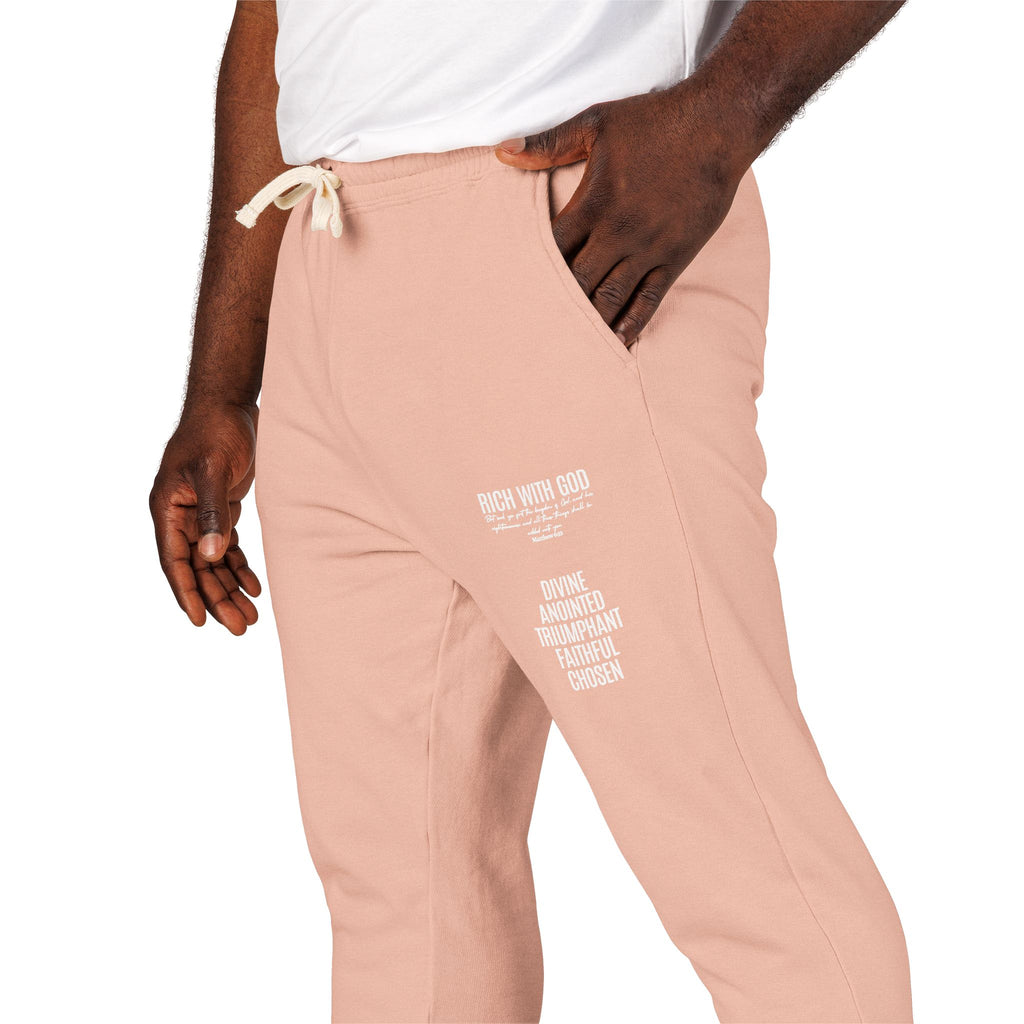 Rich With God Matthew 6:33 Graphic Fleece Sweatpants