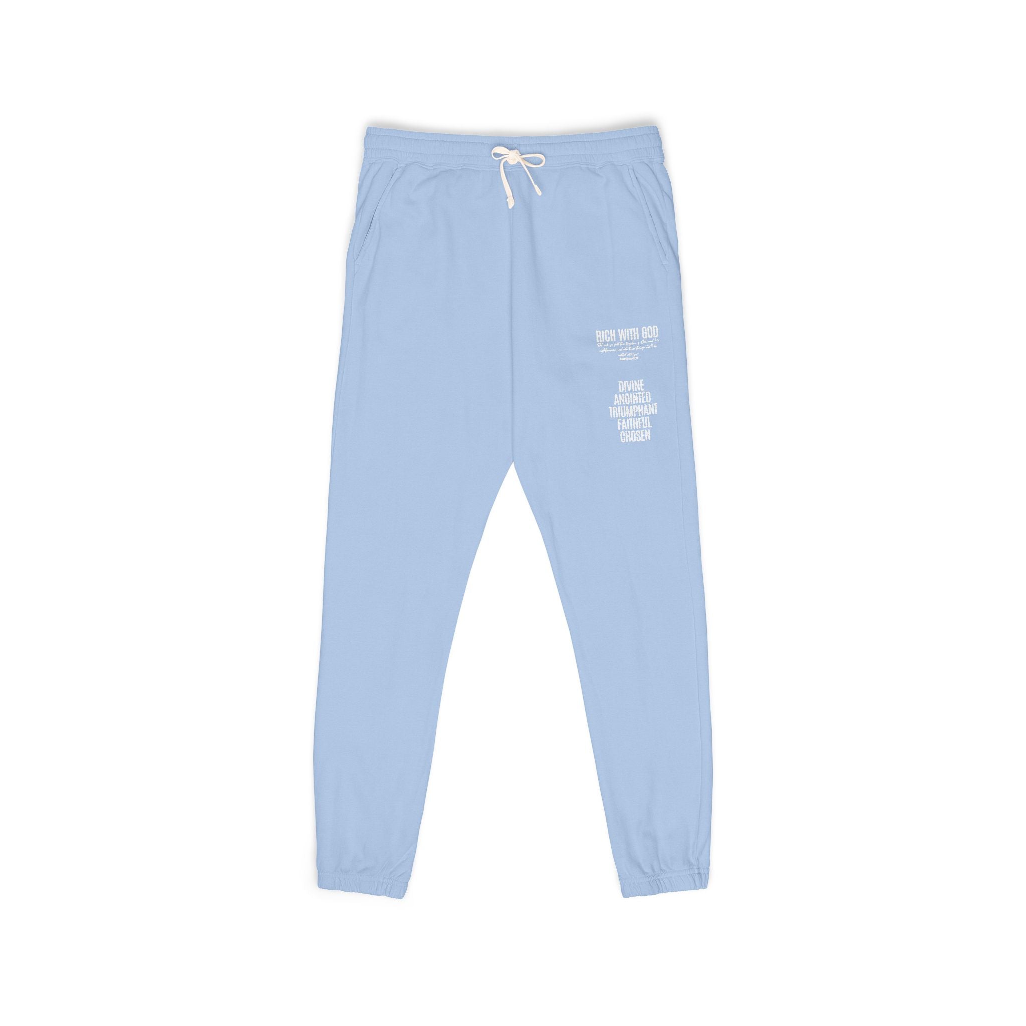 Rich With God Matthew 6:33 Graphic Fleece Sweatpants