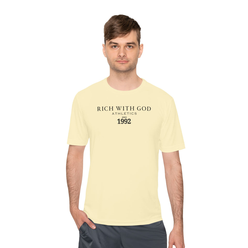 Rich With God Athletics Unisex Moisture Wicking Tee