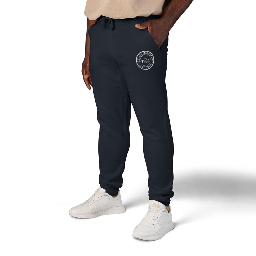 Rich With God Apparel Unisex Fleece Sweatpants (Embroidery)