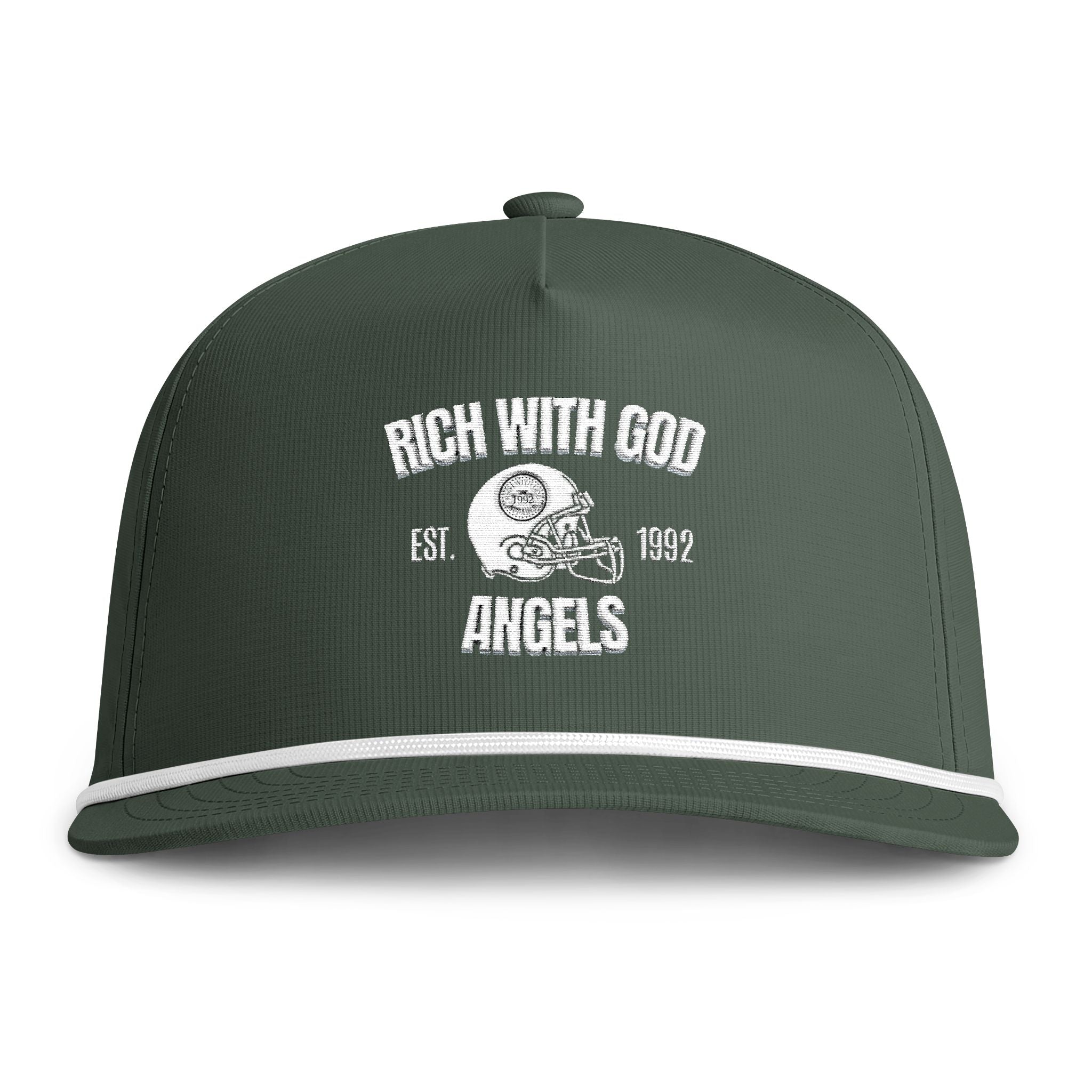 Rich With God Angels Sunwashed Rope Cap