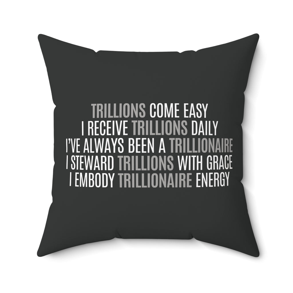God Made Trillionaire Spun Polyester Square Pillow