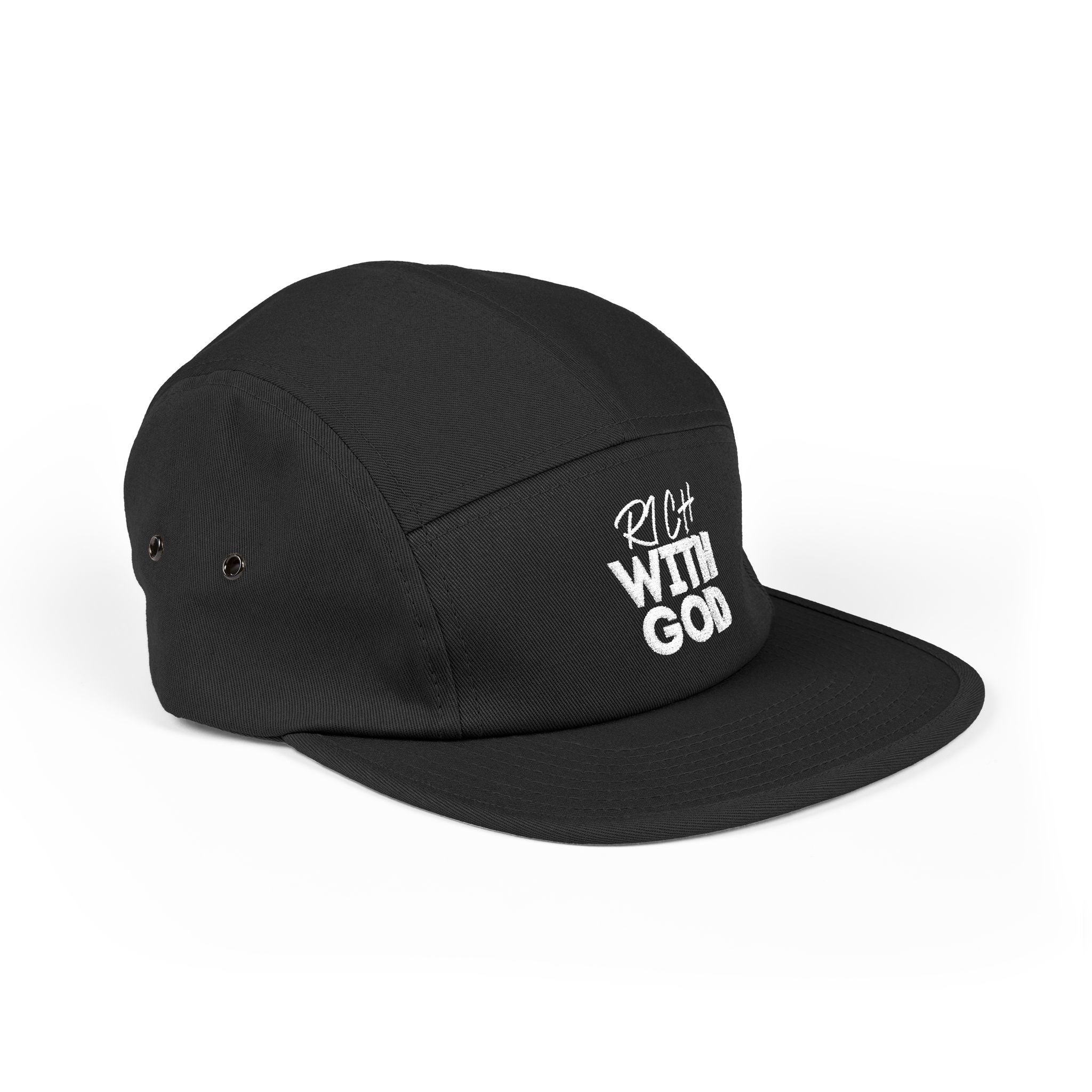 Rich With God 5 Panel Cap (Embroidery)