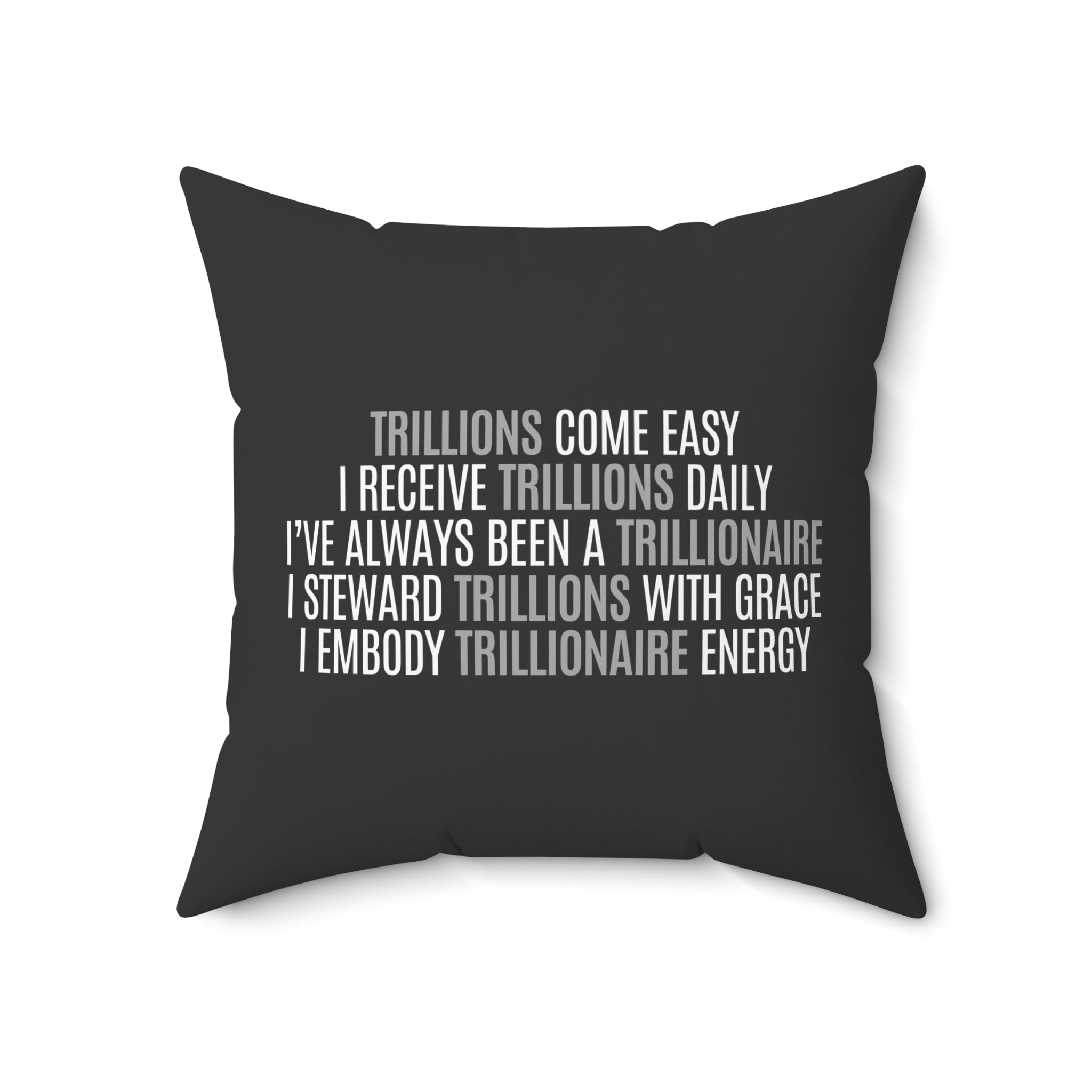 God Made Trillionaire Spun Polyester Square Pillow