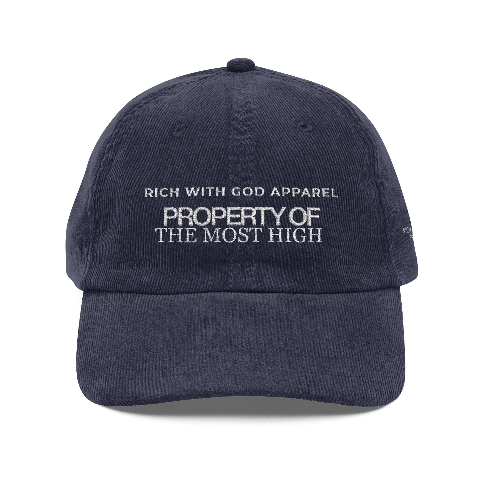 Property of the Most High Vintage Corduroy Cap (Embroidery)