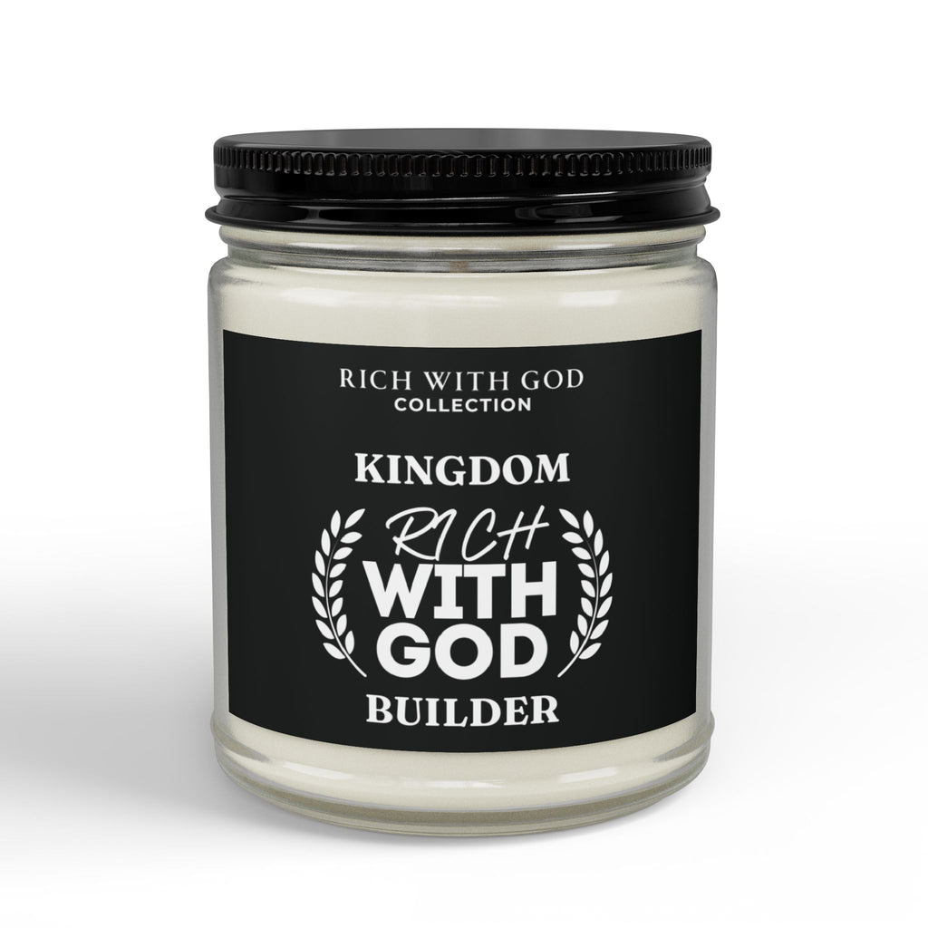 Kingdom Builder Scented Soy Candles with Black Lid, (4 and 9oz)