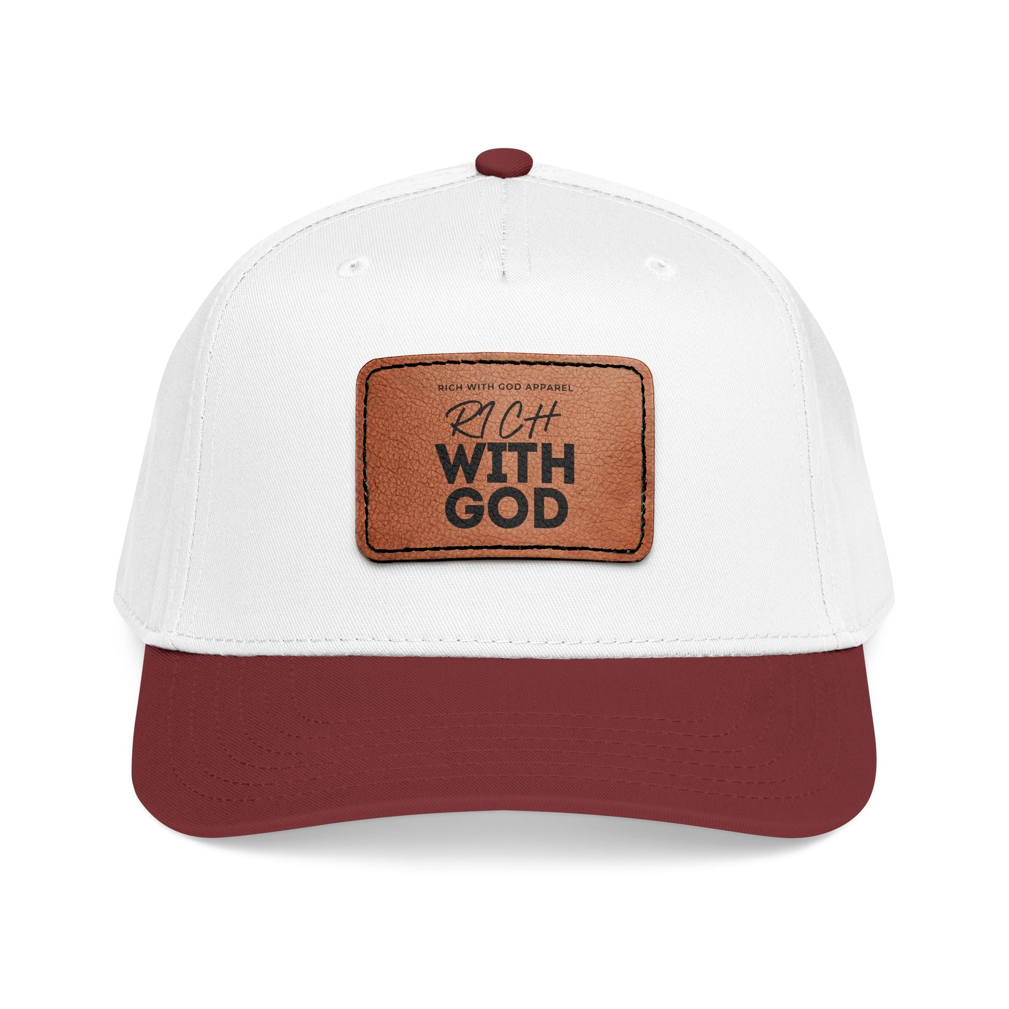 Rich With God Leather Patch Baseball Cap