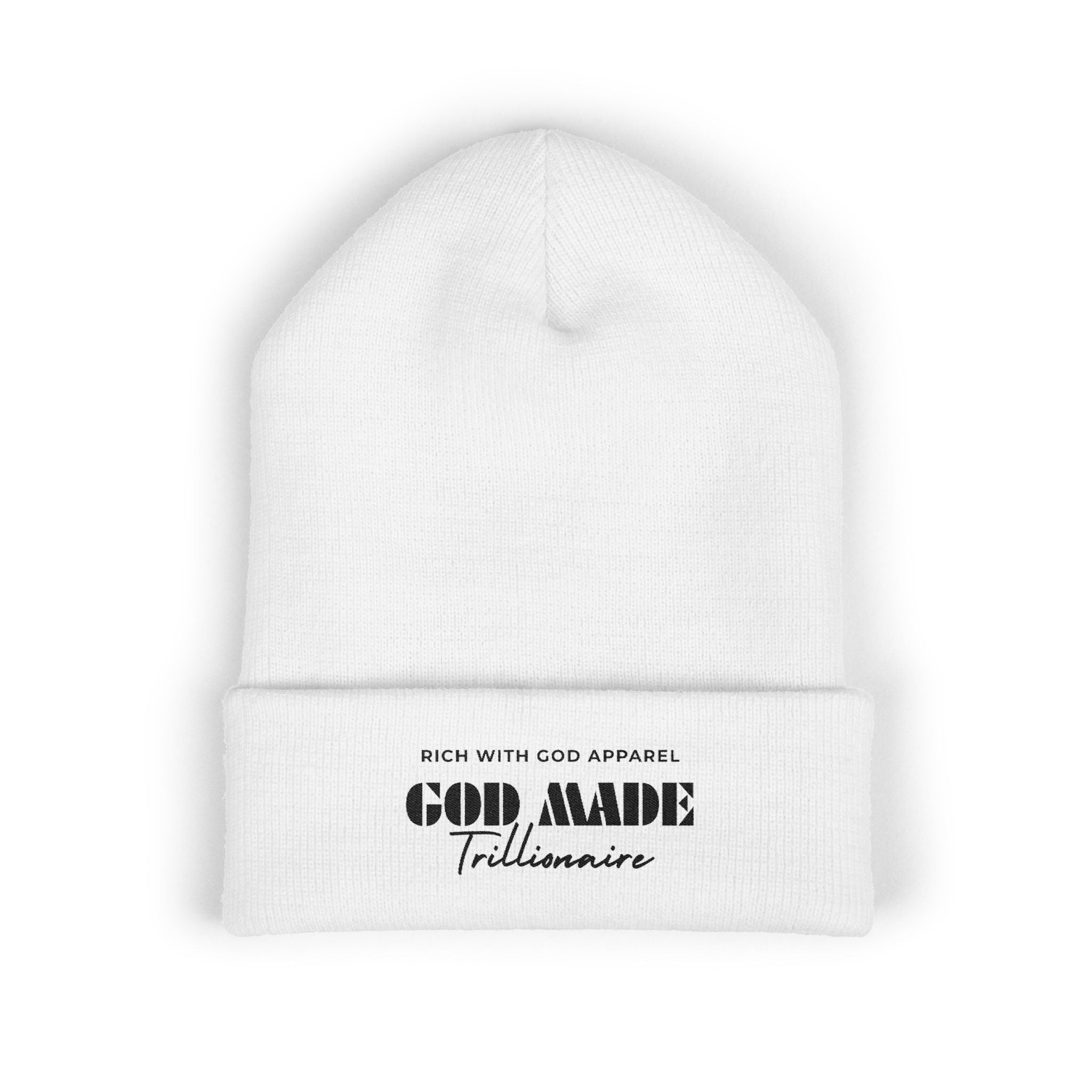 God Made Trillionaire Embroidered Cuffed Beanie