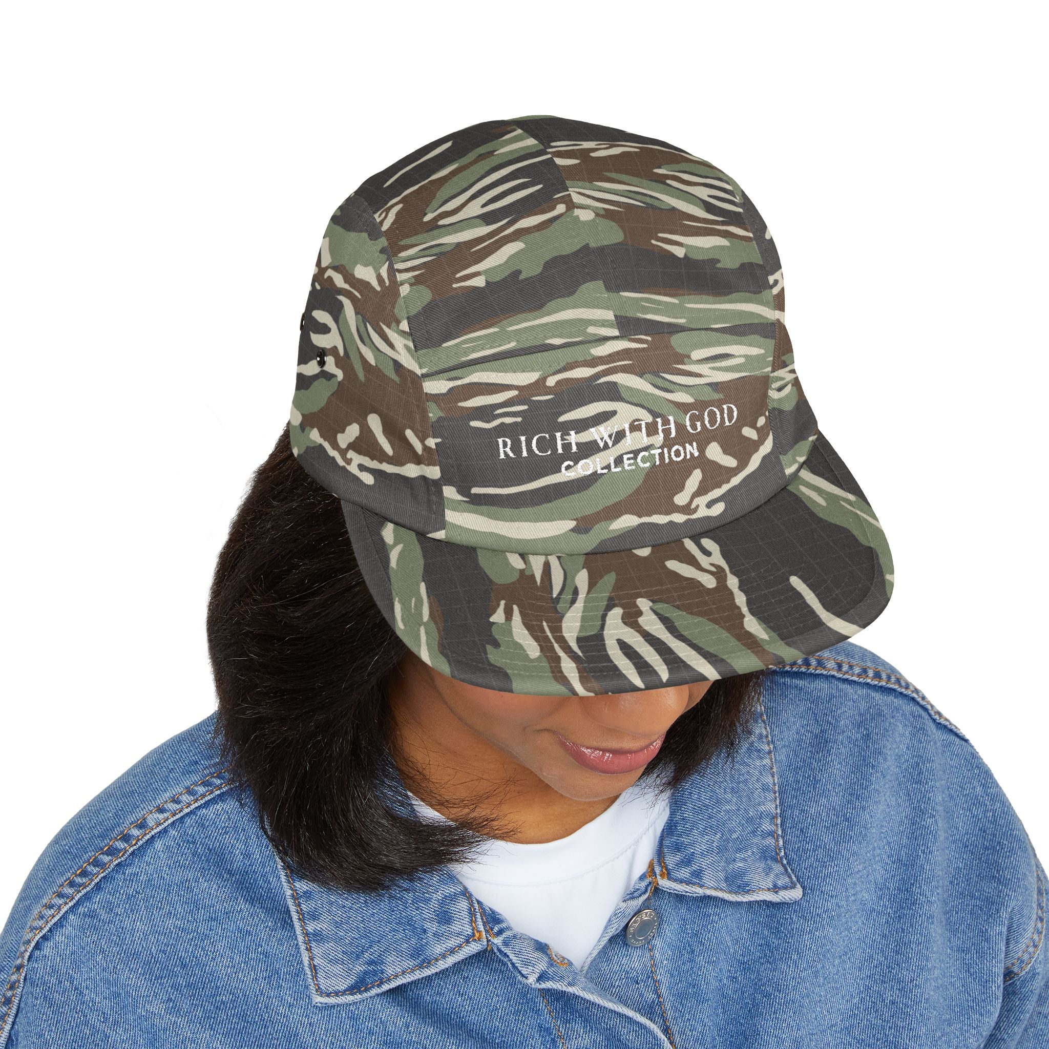 Rich With God Collection 5 Panel Cap (Embroidery)