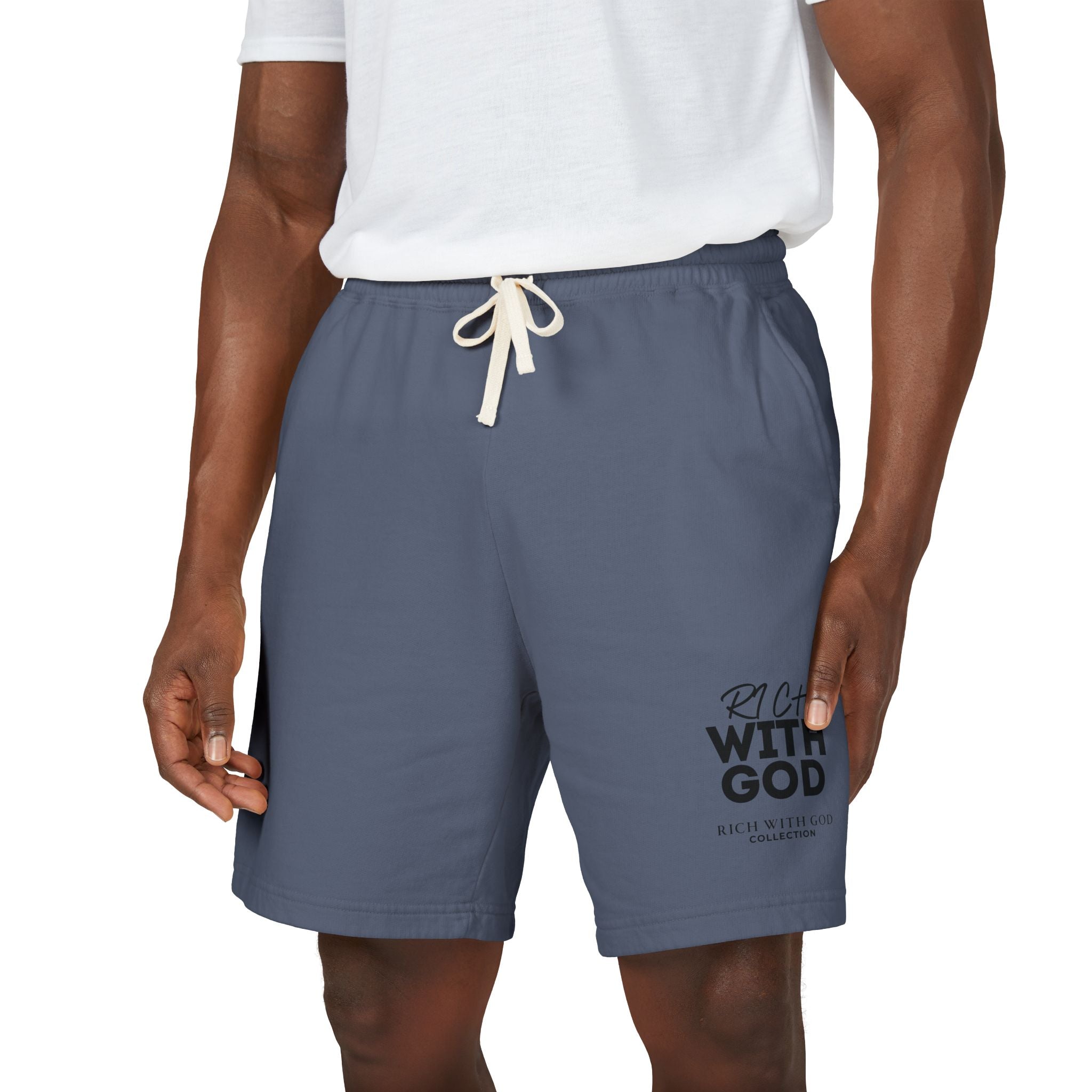 Rich With God Unisex Garment-Dyed Lightweight Fleece Sweat Shorts