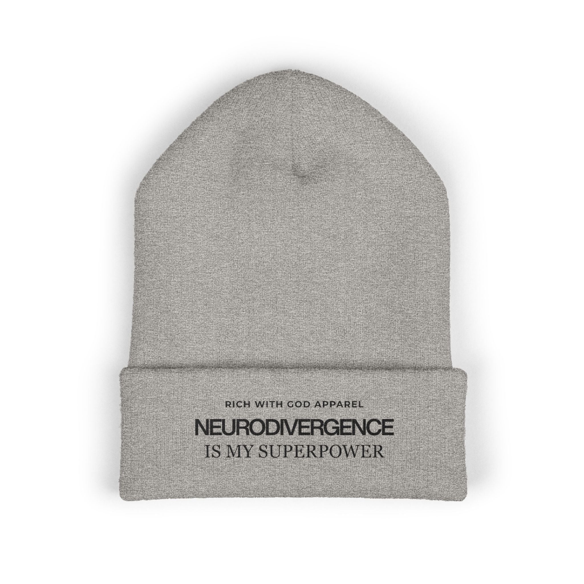 Neurodivergence is My Superpower Embroidered Cuffed Beanie